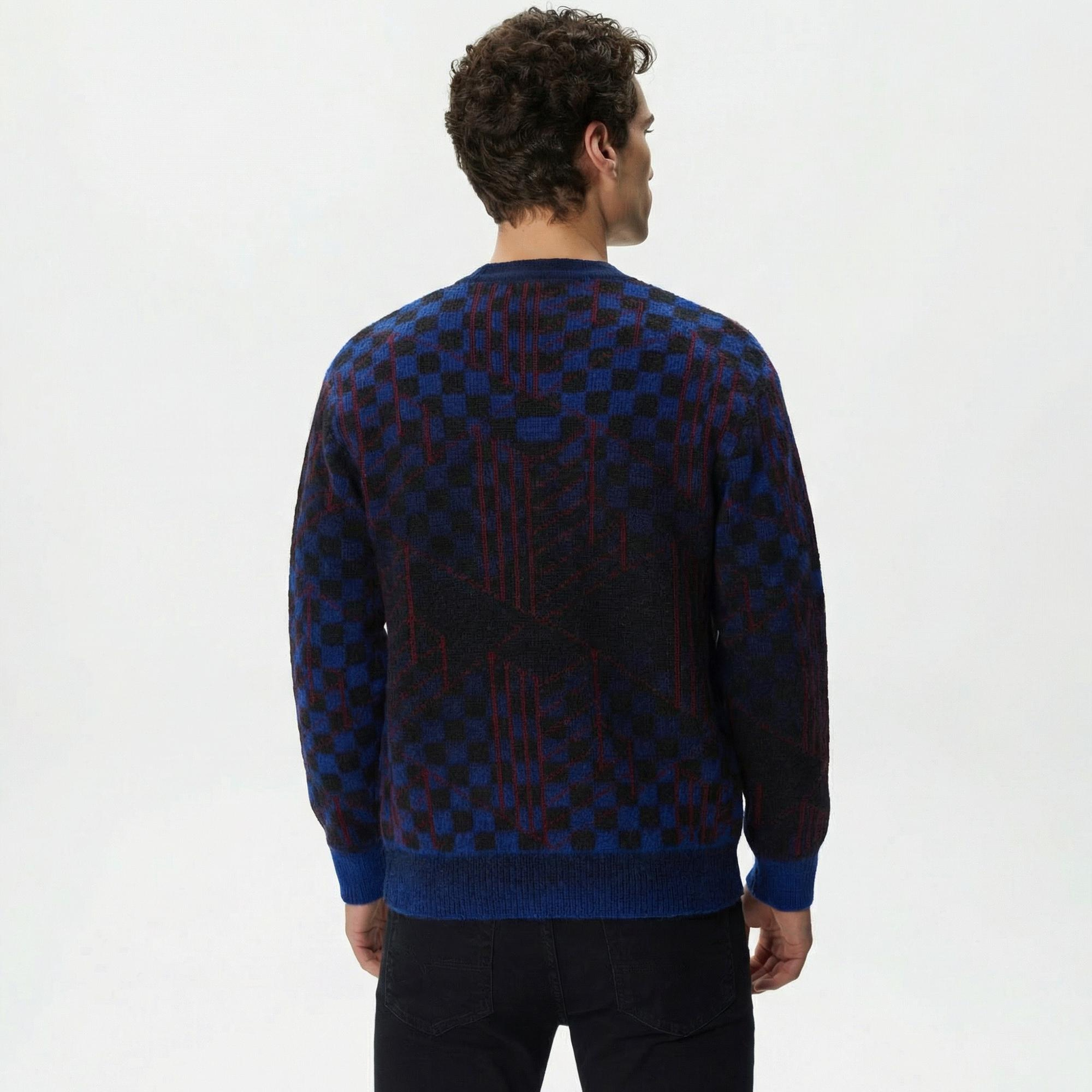 Lacoste Unisex Desenli Siyah Hırka