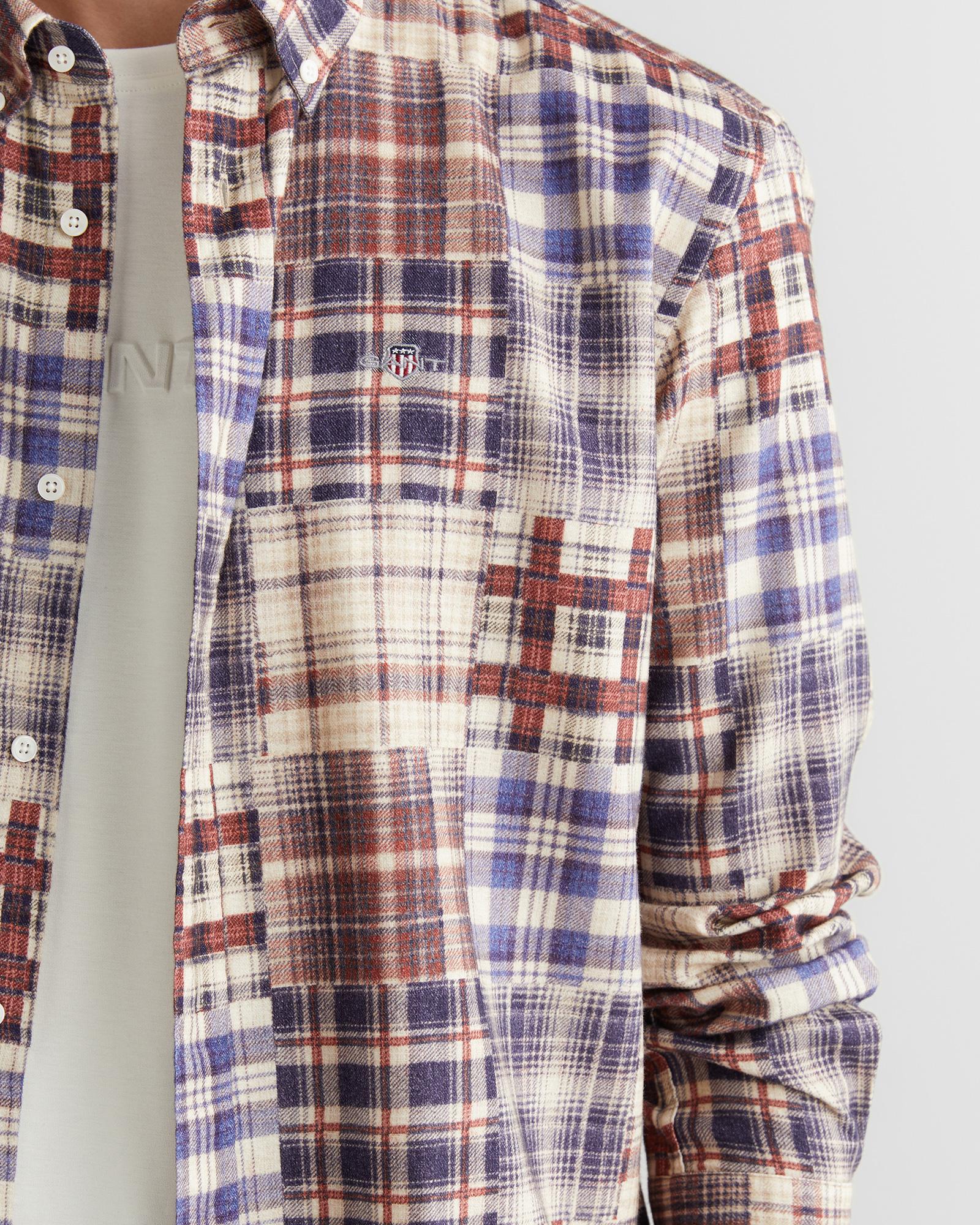 GANT Erkek Bordo Relaxed Fit  Gömlek