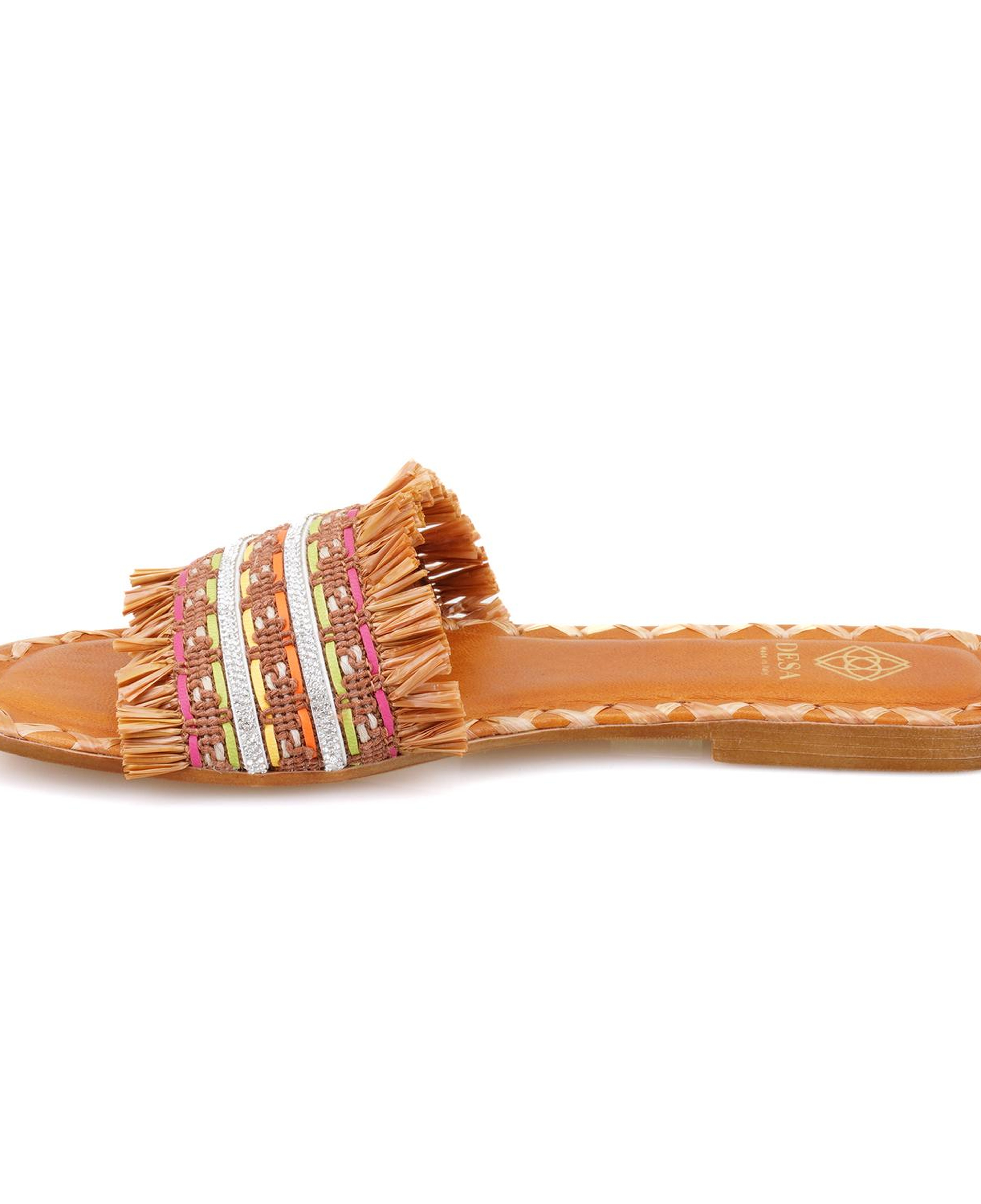 Kadın Kahve Hasır Örgülü Terlik