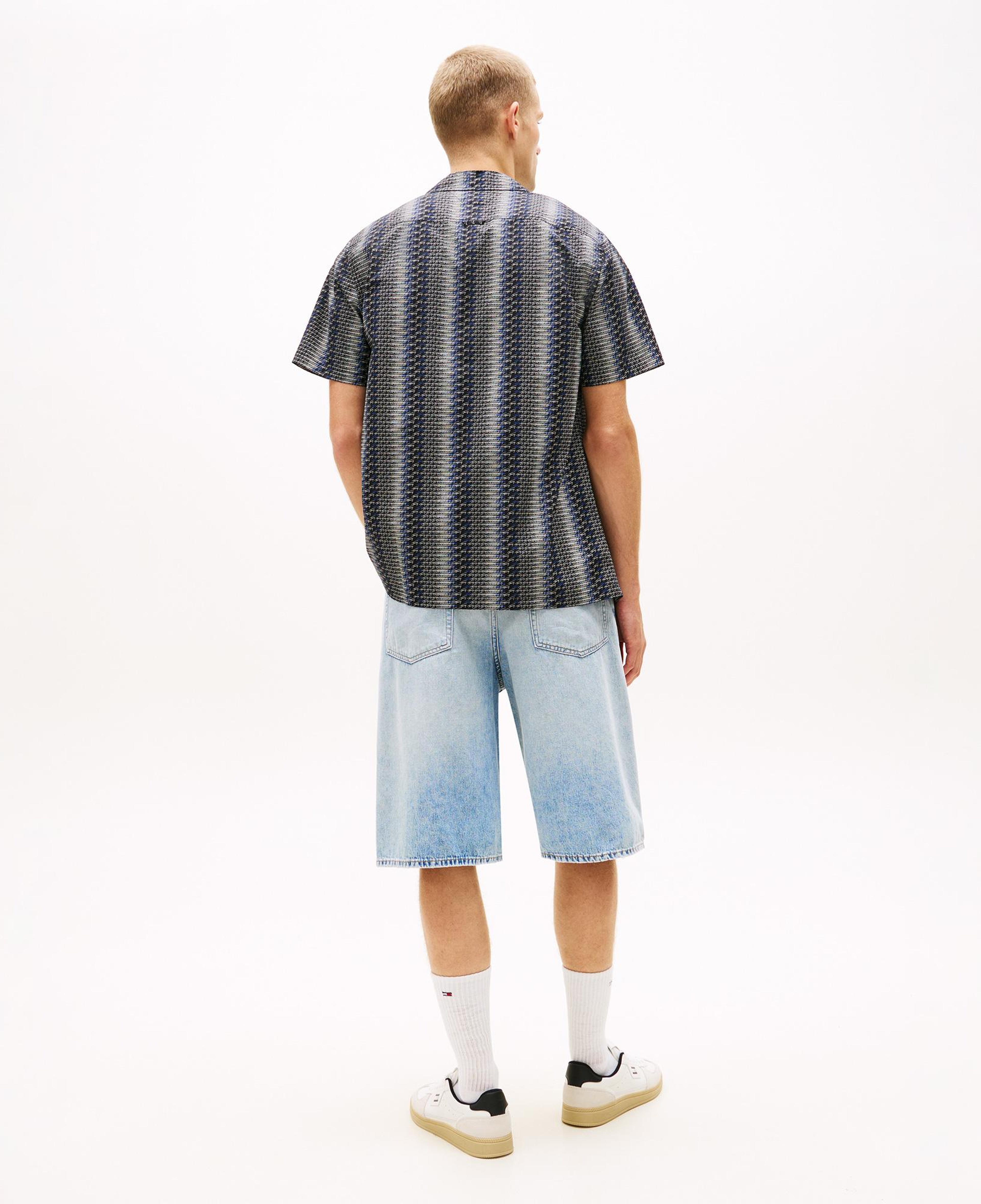 Tommy Hilfiger Regular Aop Camp Erkek Siyah Gömlek