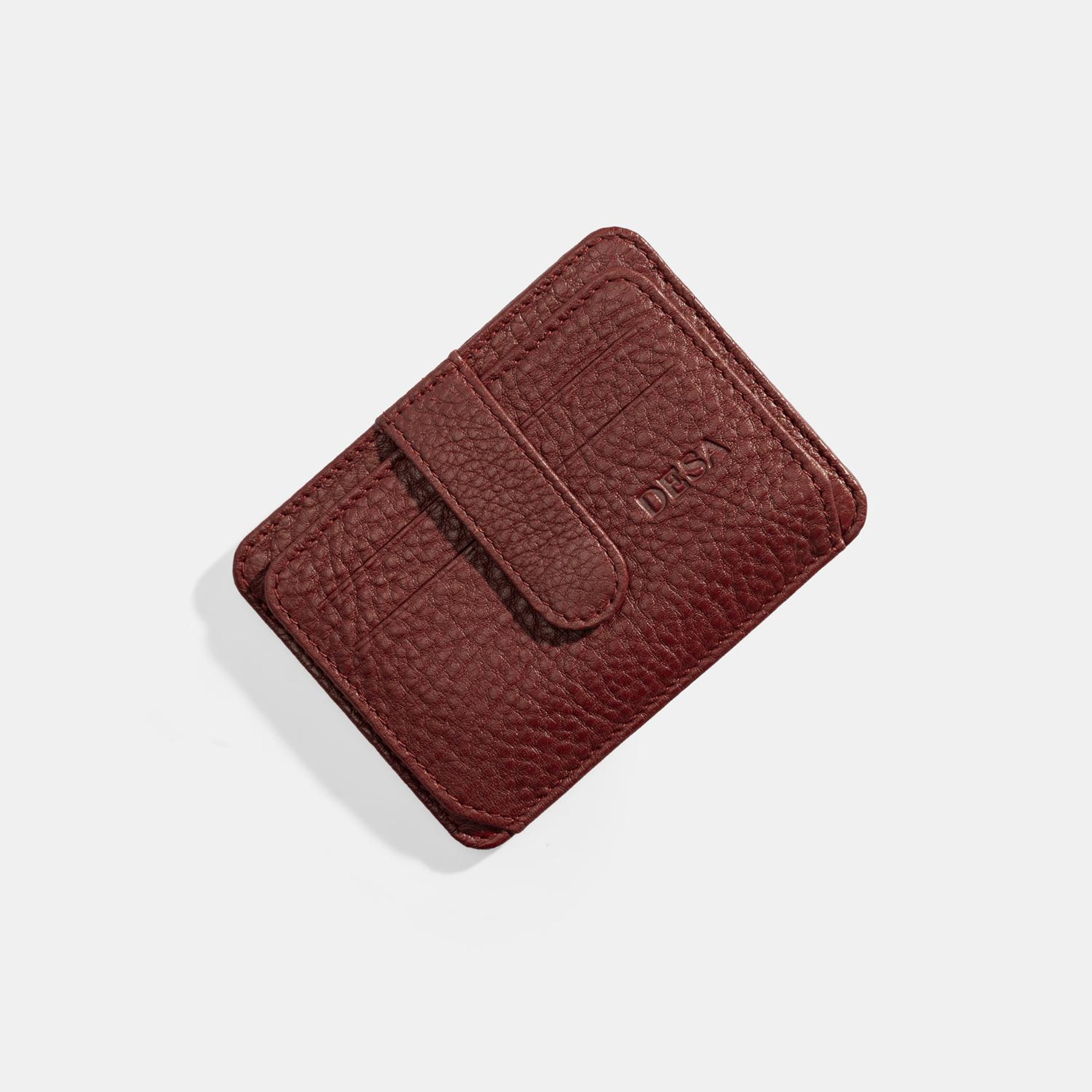 Erkek Bordo Deri Kartlık