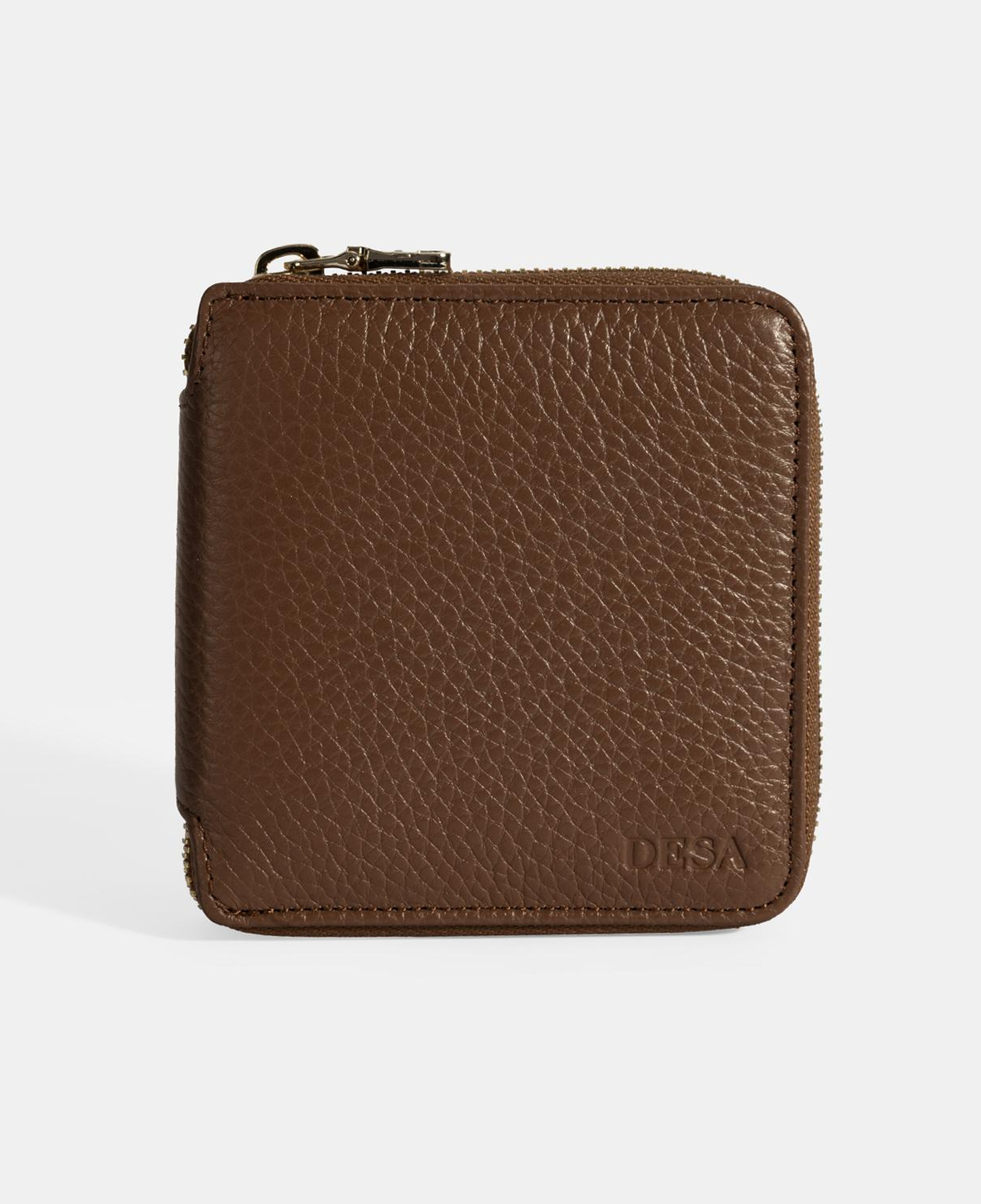 Kadın Kahve Fermuarlı Deri Cüzdan