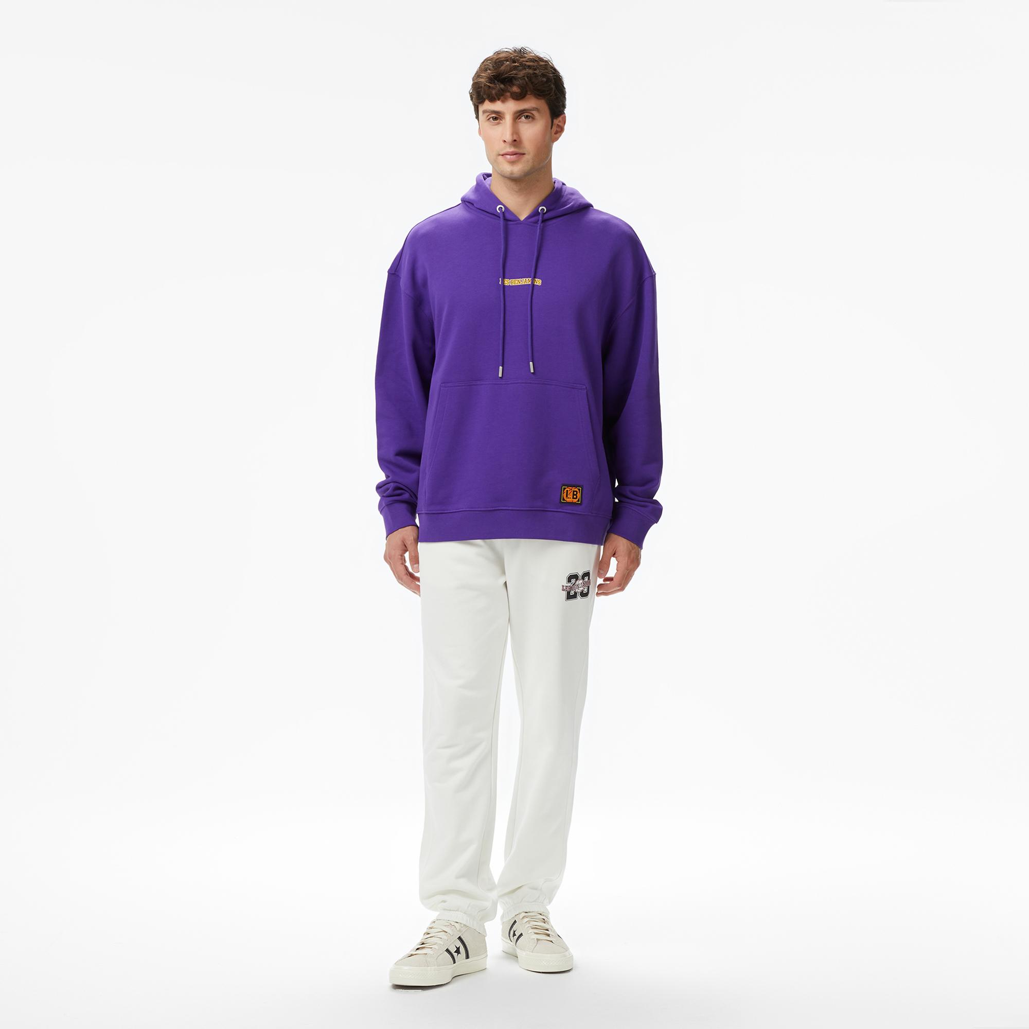 Les Benjamins Essentials 703 Erkek Mor Sweatshirt