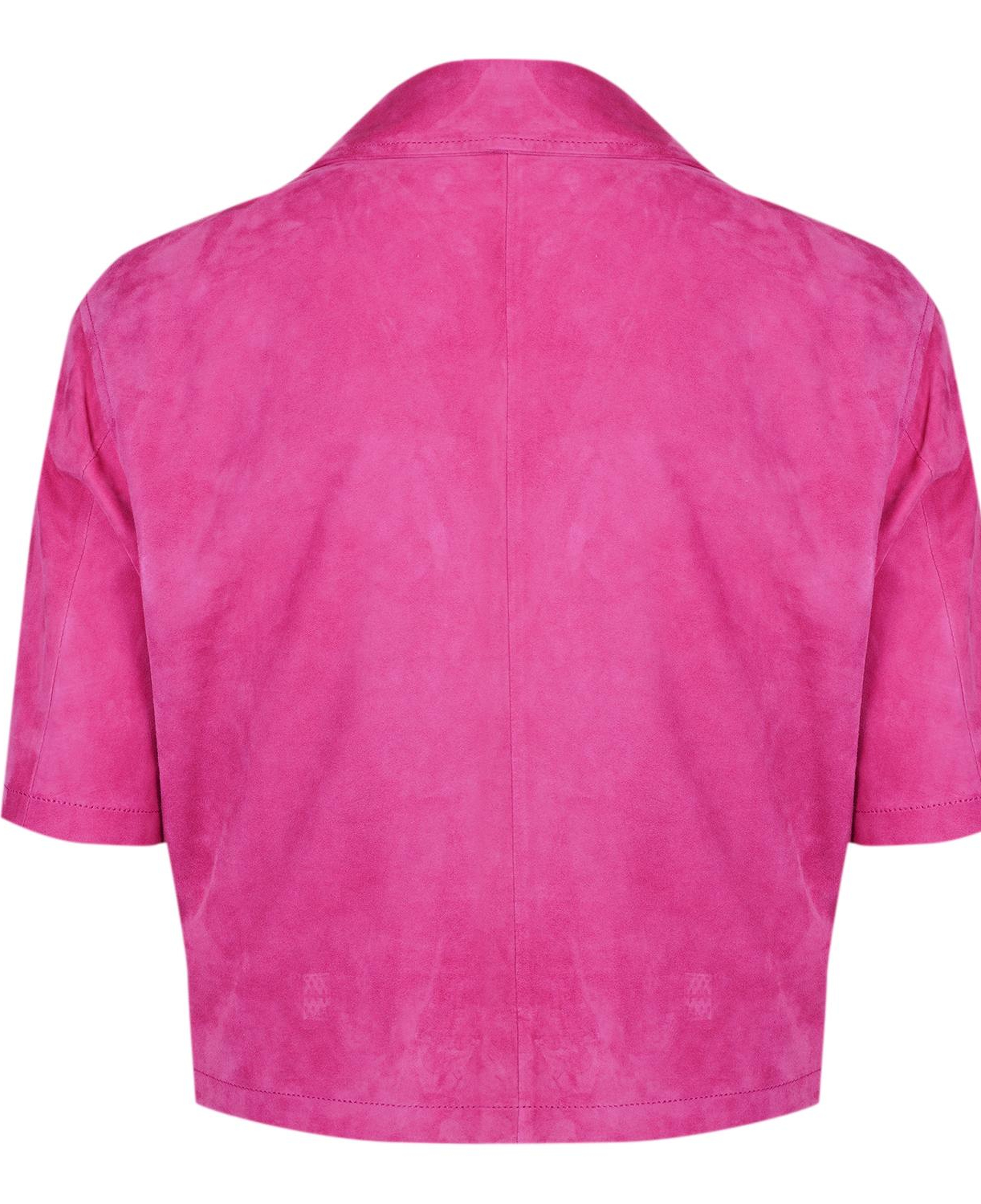 Teresina Pembe Kadın Süet Deri Gömlek