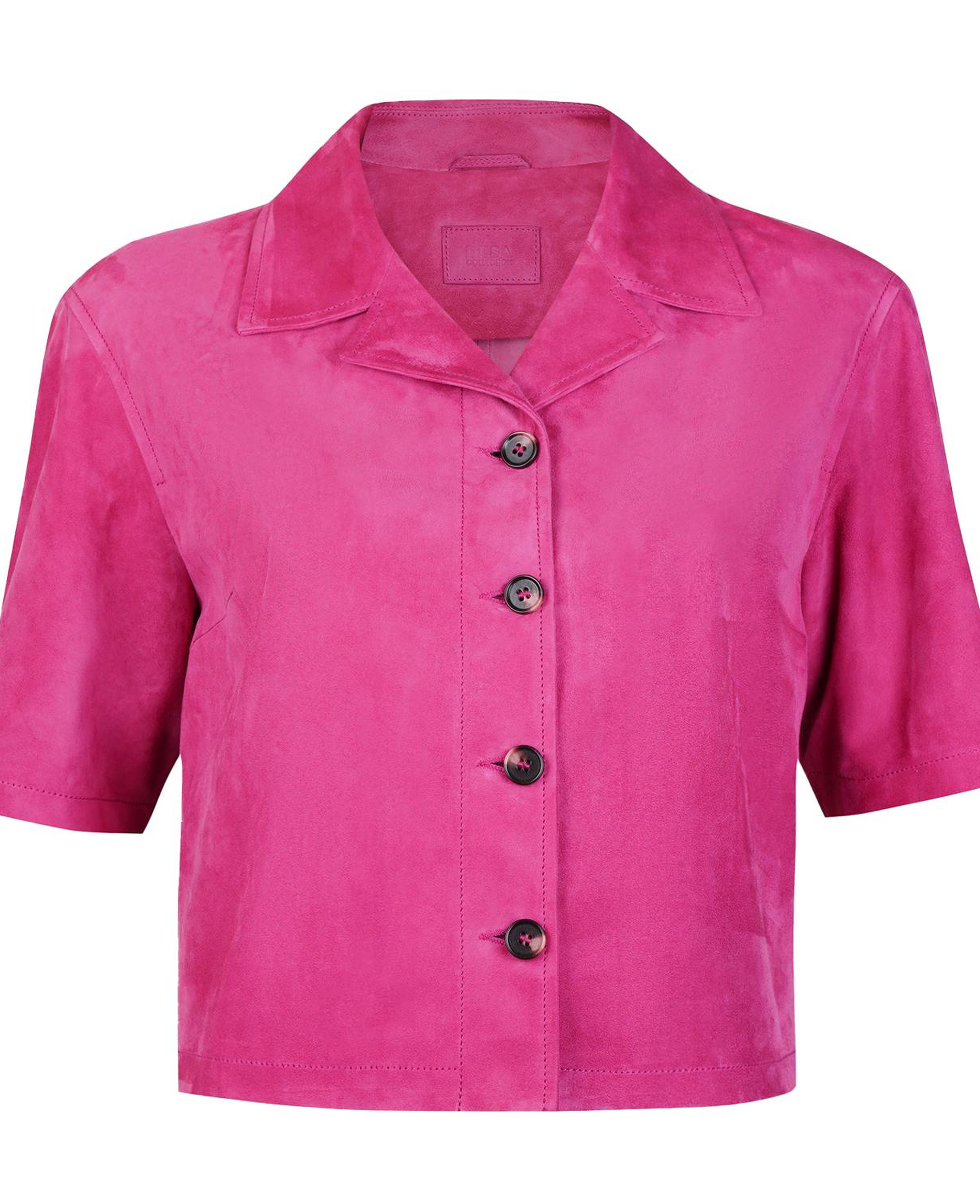 Teresina Pembe Kadın Süet Deri Gömlek