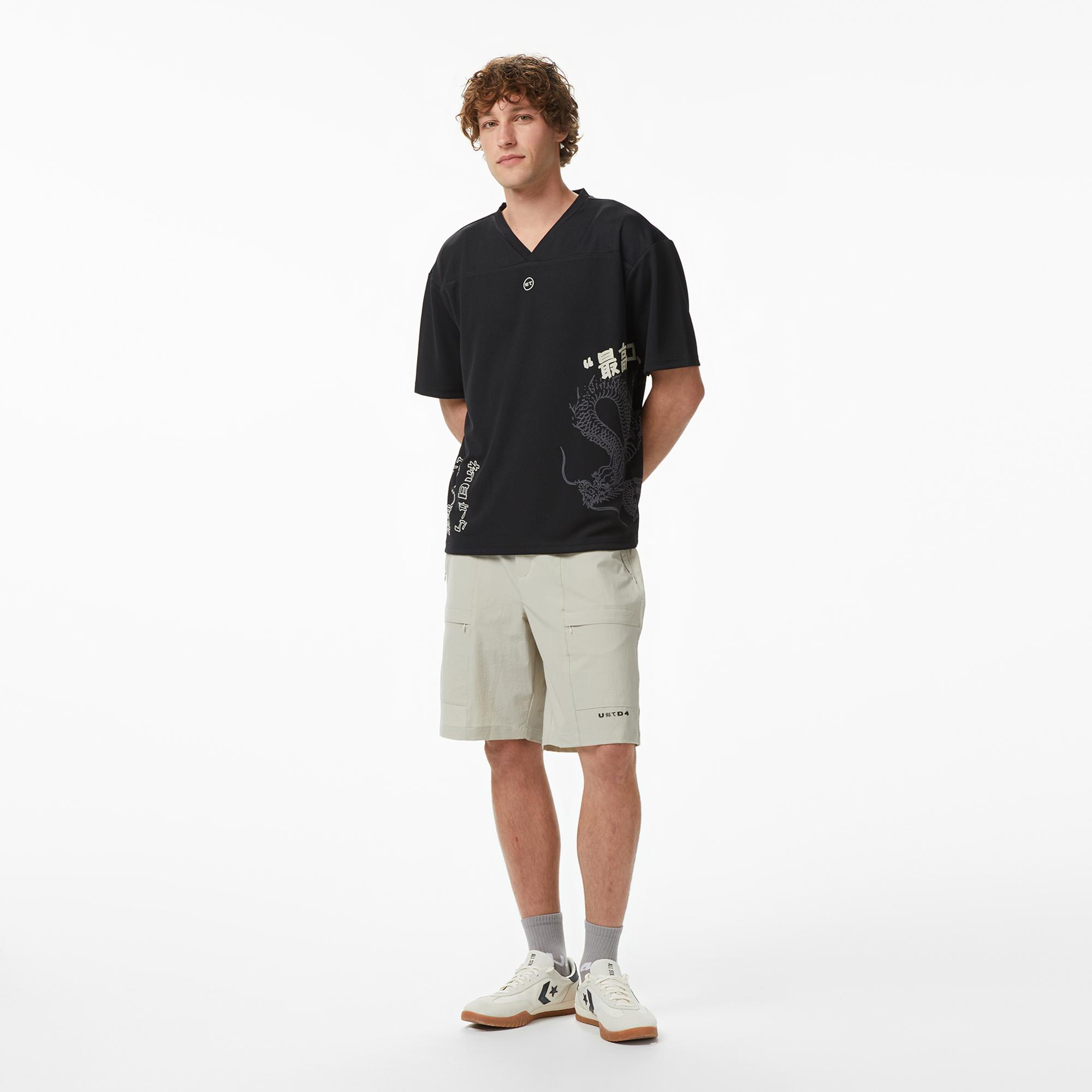 UNITED4 Regular Fit Erkek Siyah T-Shirt