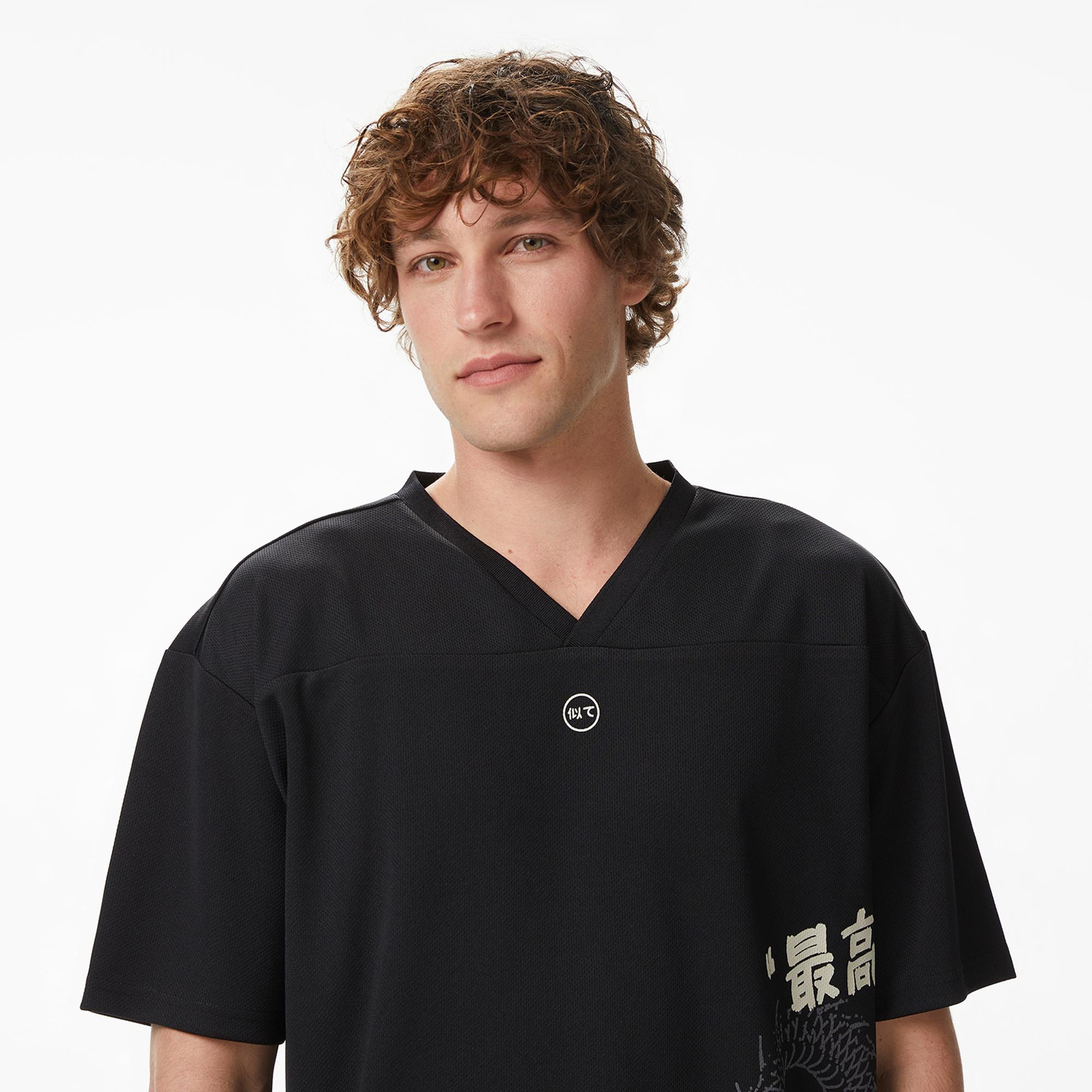 UNITED4 Regular Fit Erkek Siyah T-Shirt