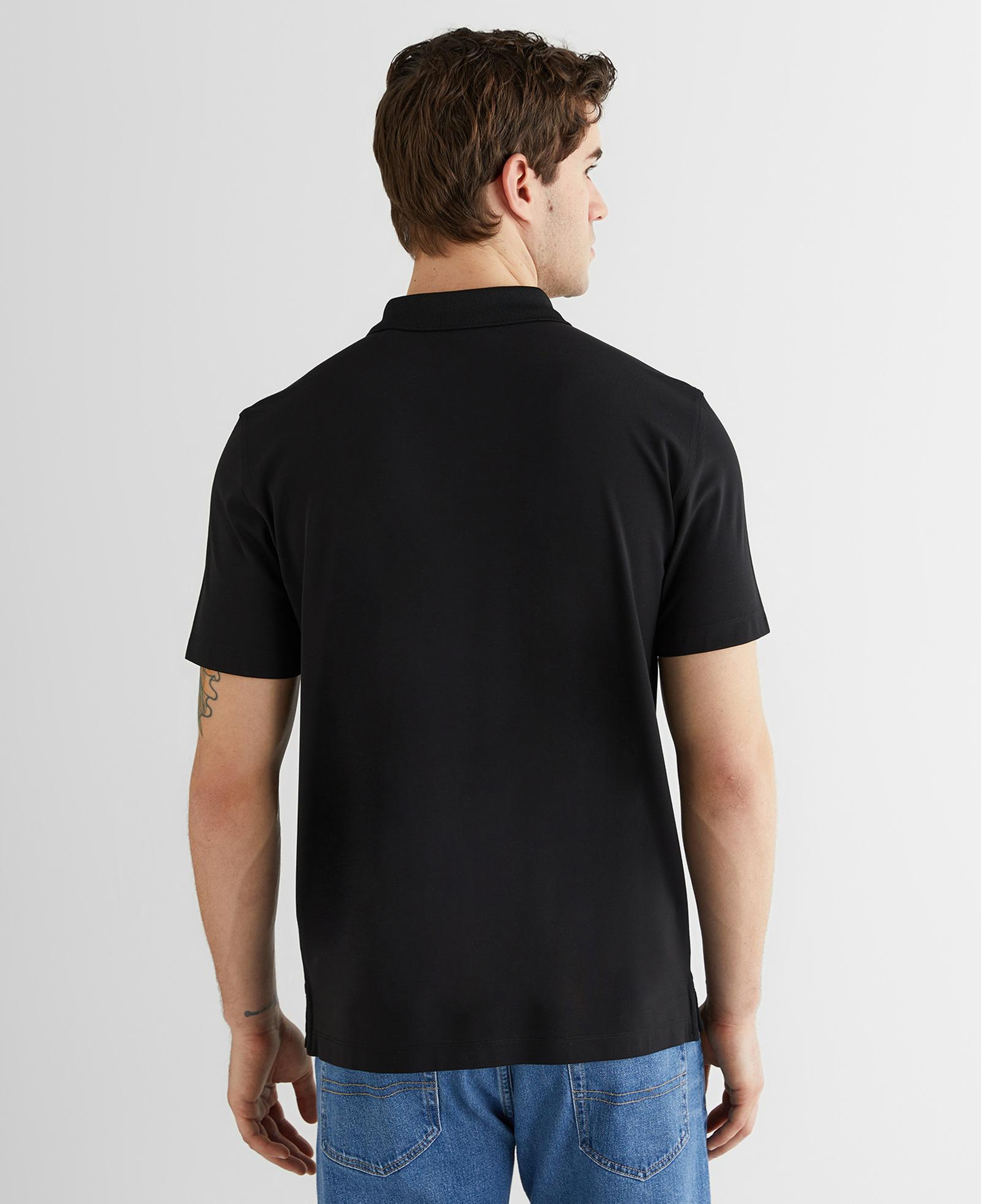 GANT Erkek Siyah Regular Fit Logolu Polo Yaka T-Shirt