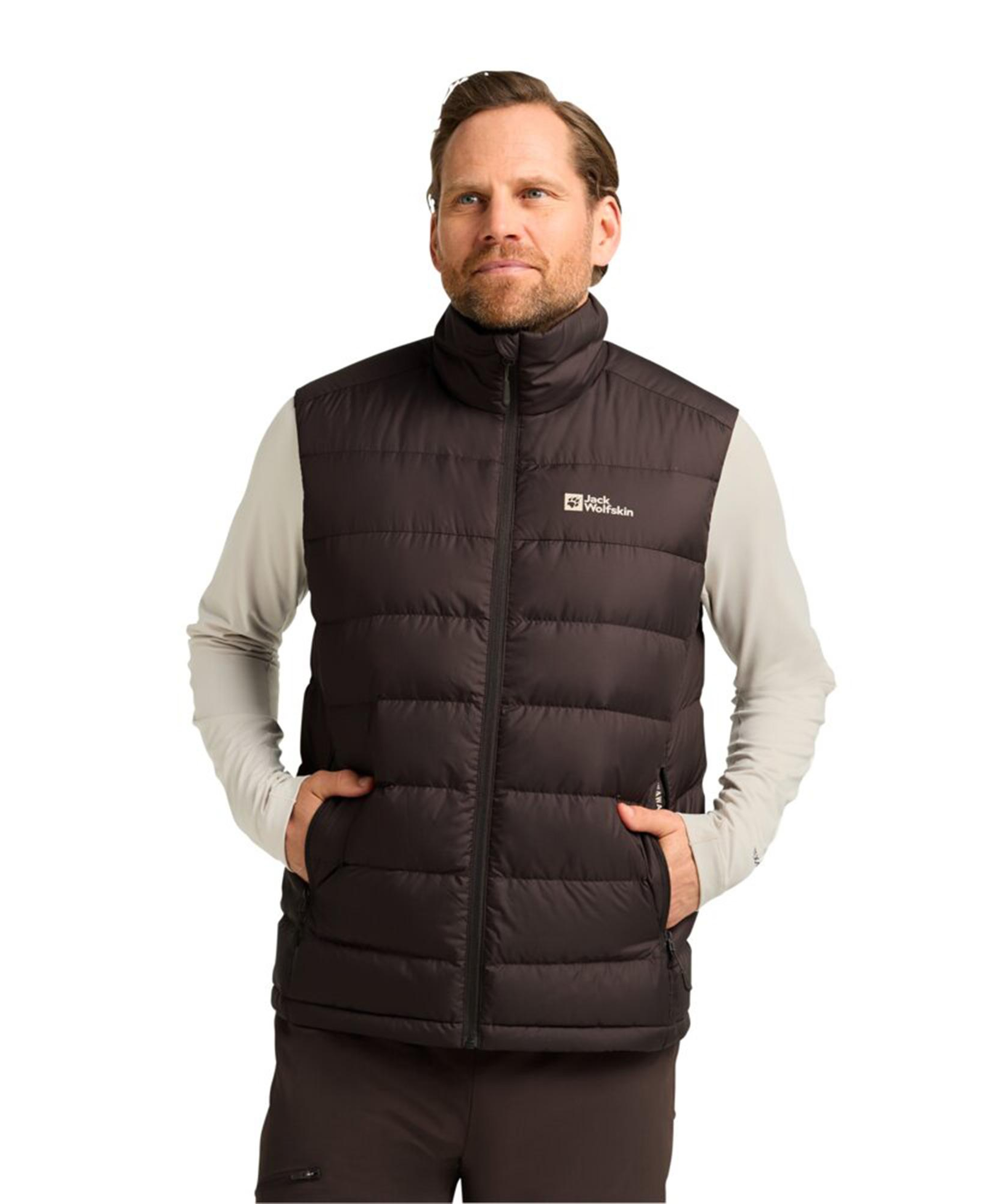 Jack Wolfskin Erkek Ather Down Kahverengi Yelek