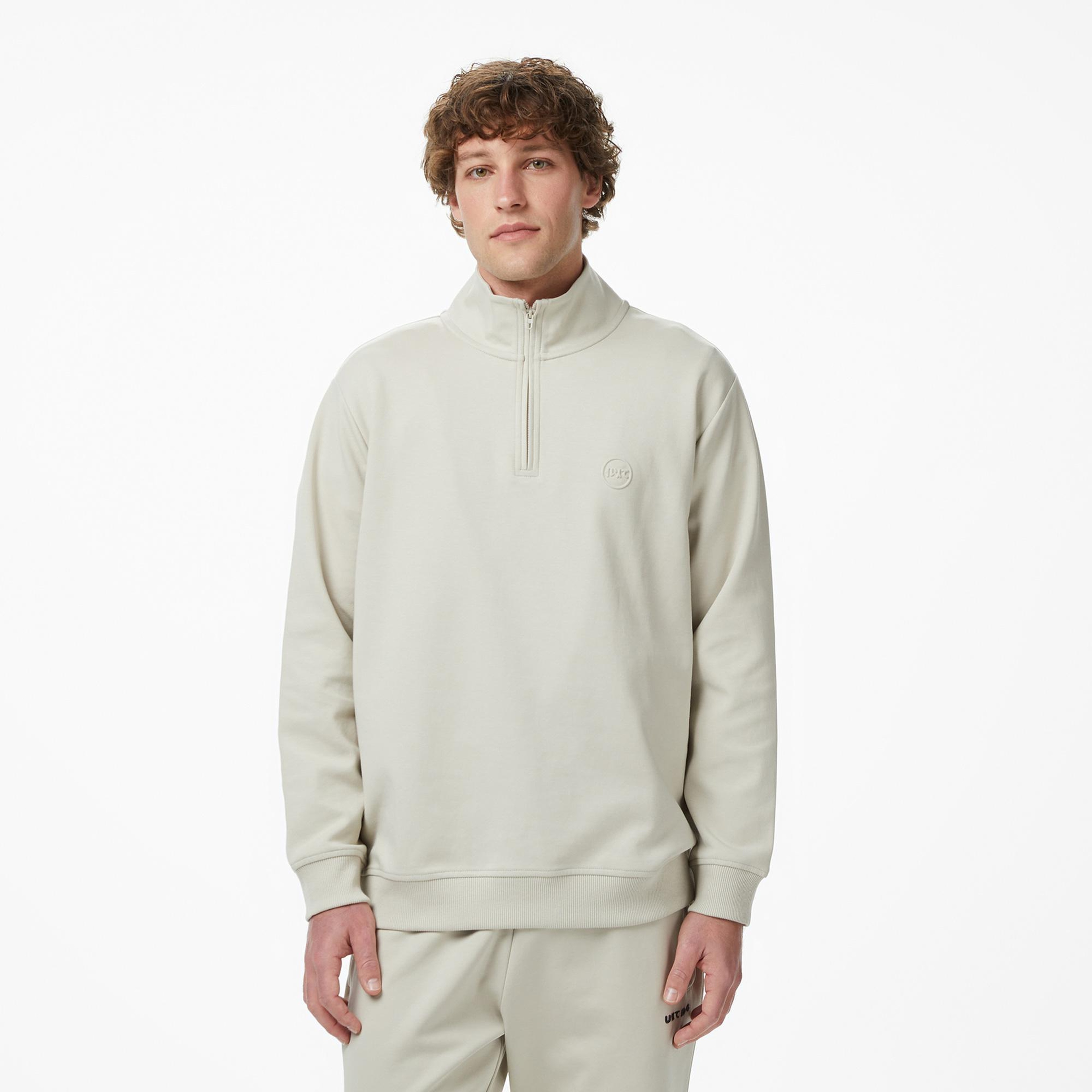 UNITED4 Regular Fit Erkek Krem Sweatshirt