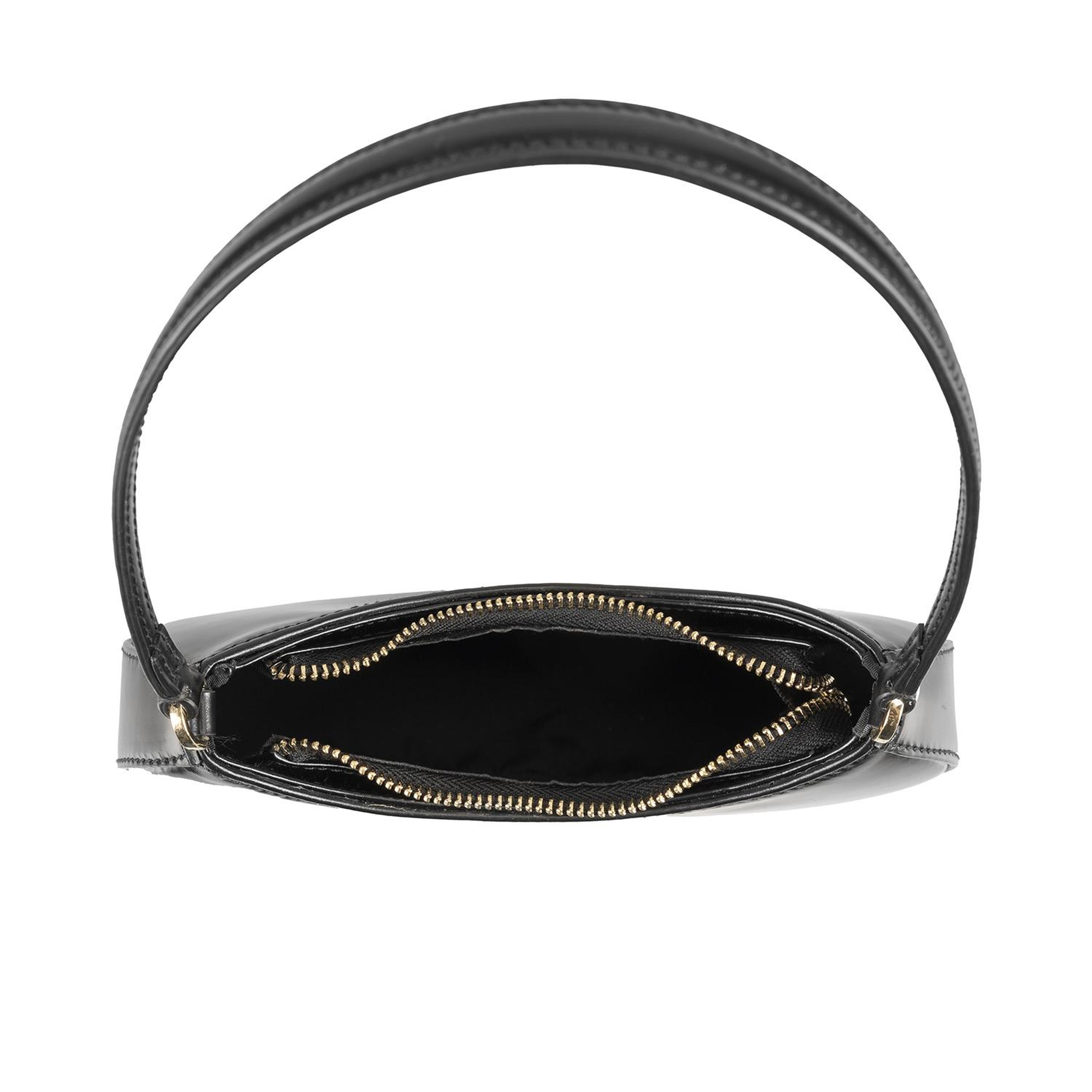 Kadın Siyah Mini Deri El Çantası