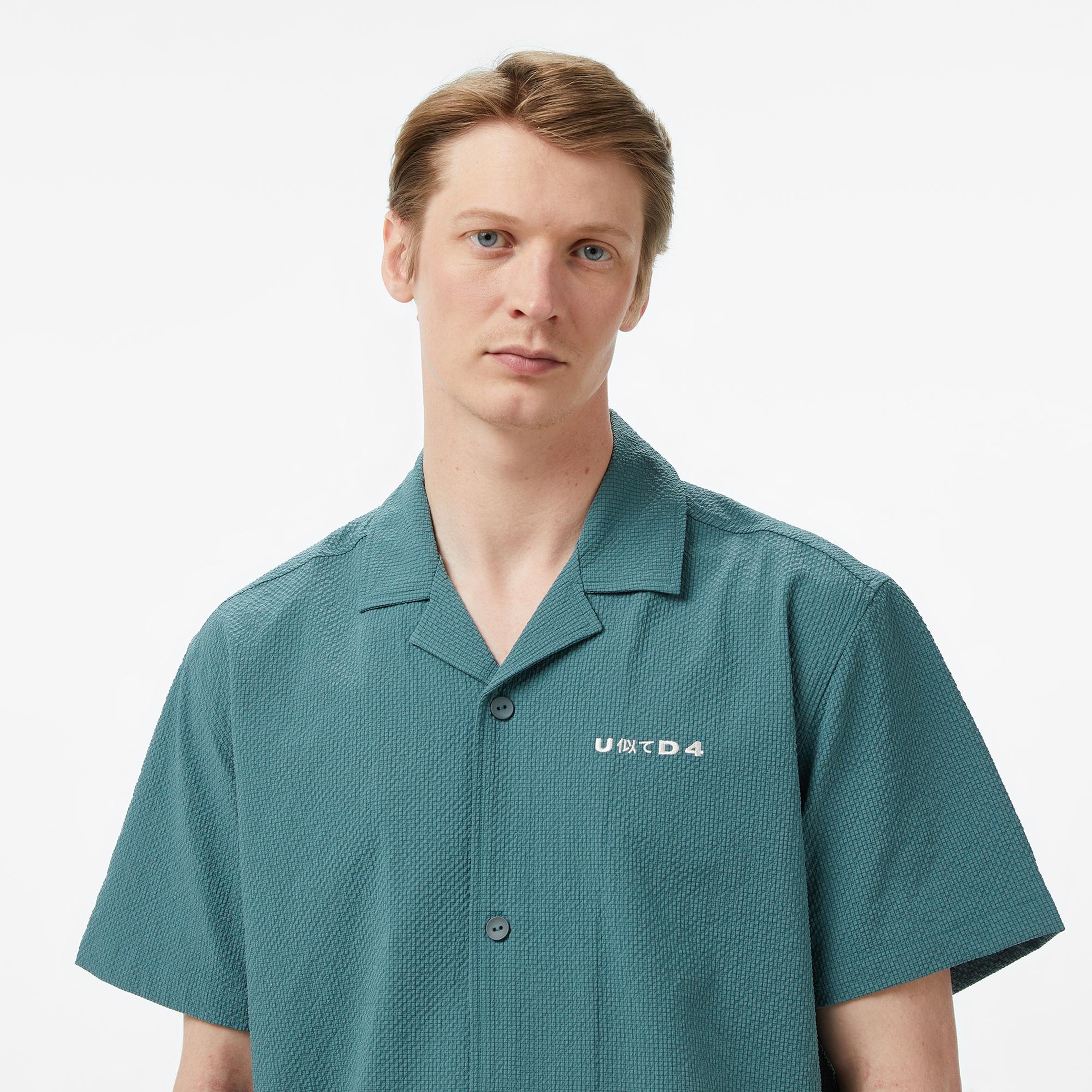 UNITED4 Comfort Fit Erkek Mavi Gömlek