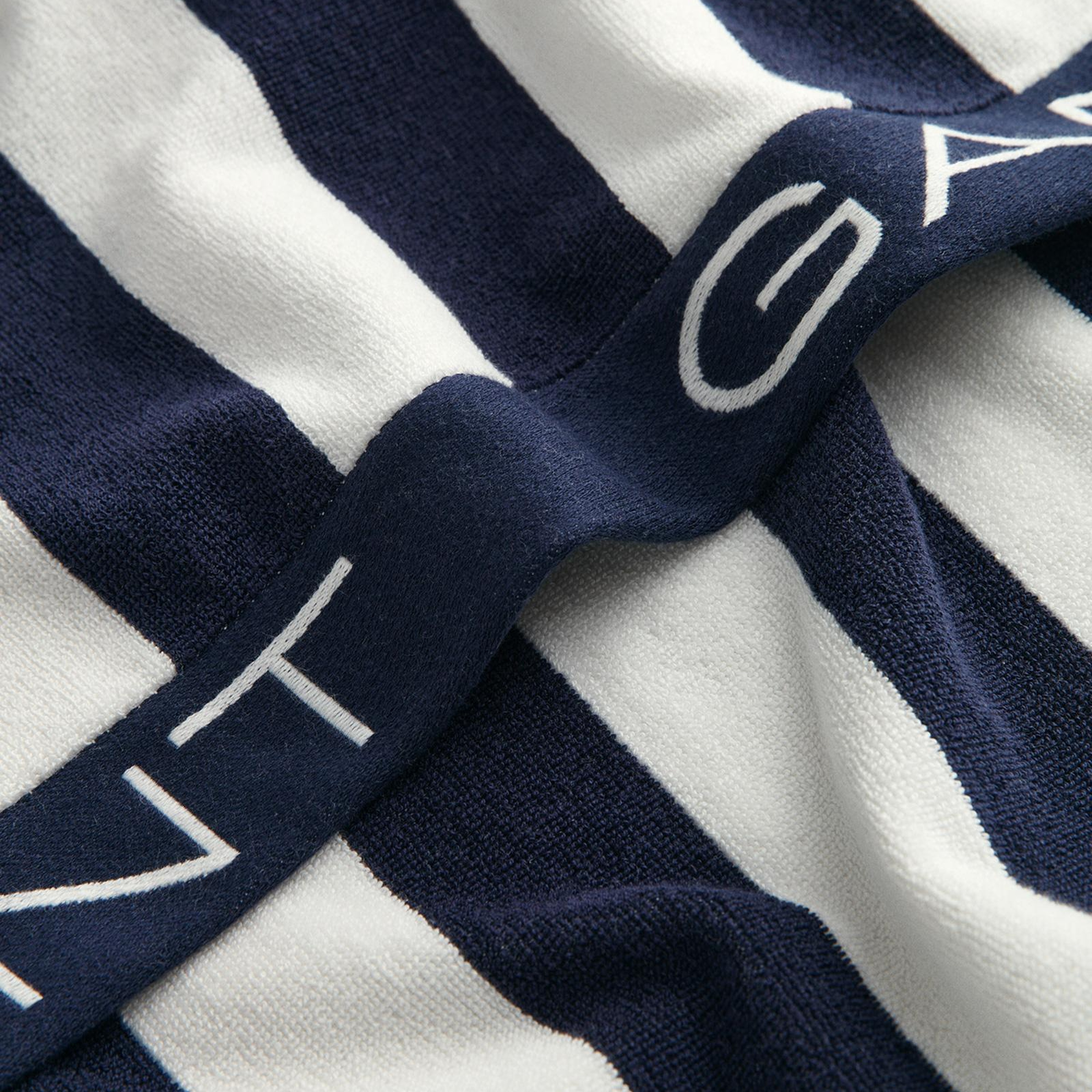 GANT Unisex Lacivert Çizgili Havlu