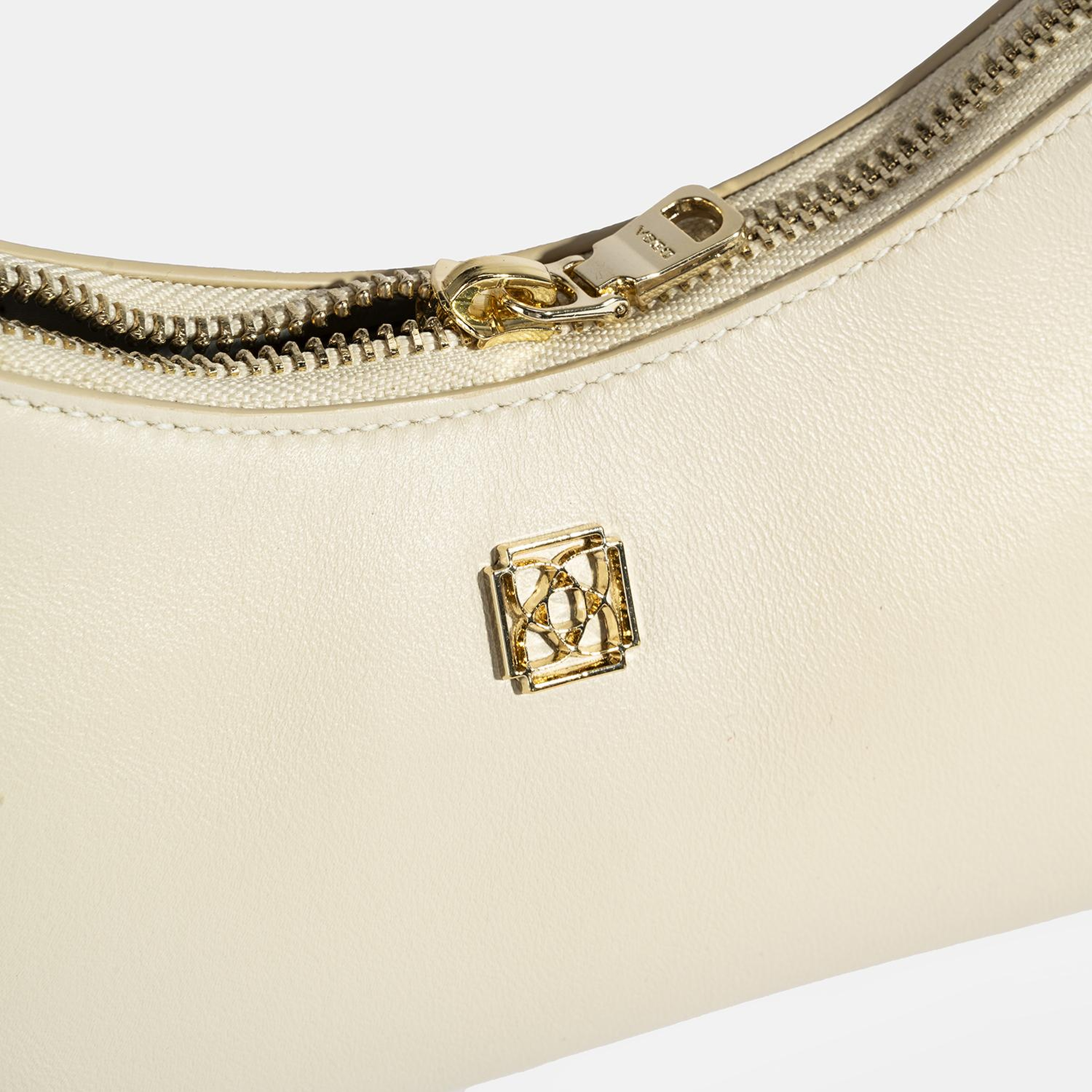 Kadın Bej Omuz Askılı Mini Deri El Çantası