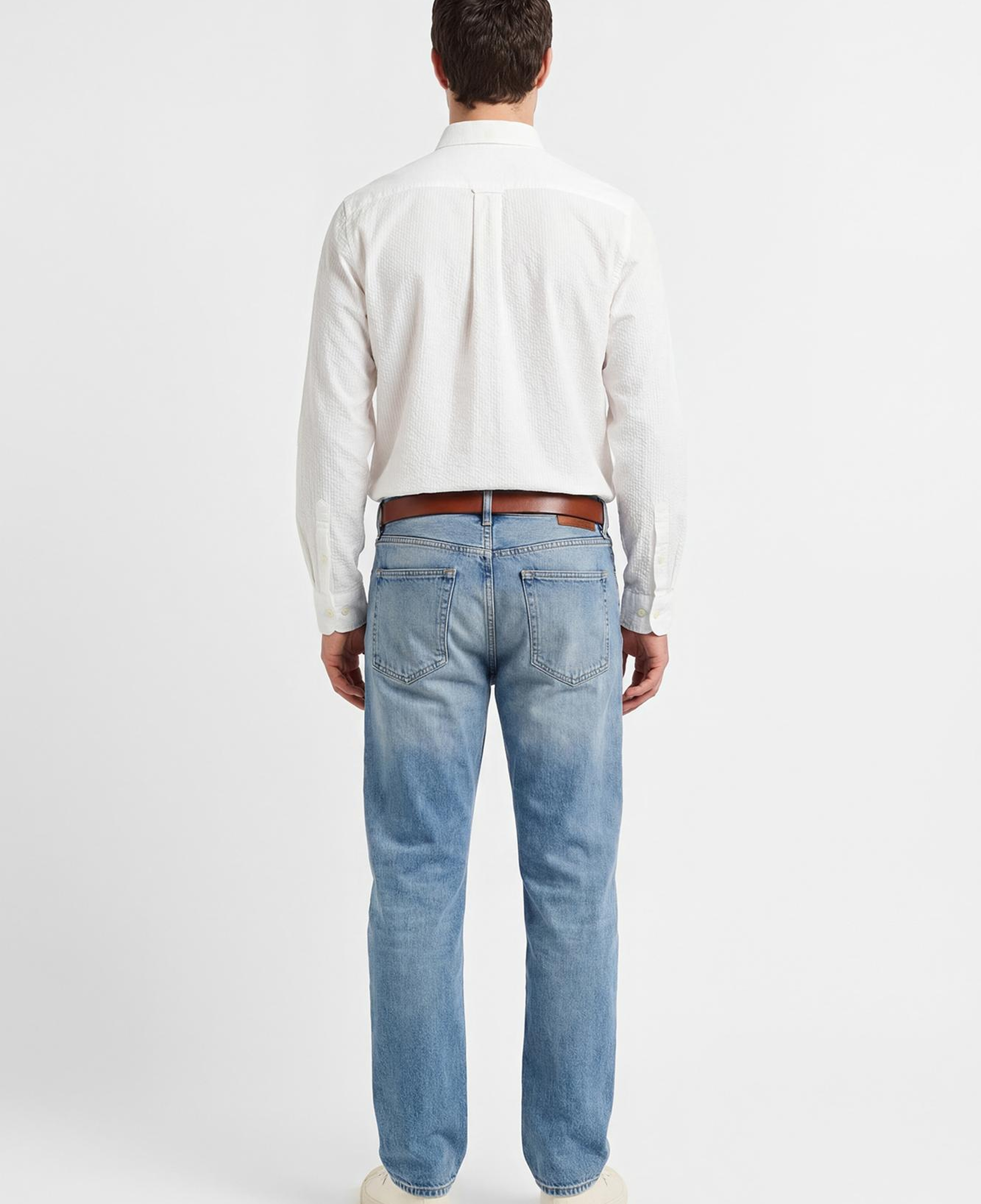 GANT Erkek Beyaz Düğmeli Yaka Logolu Gömlek