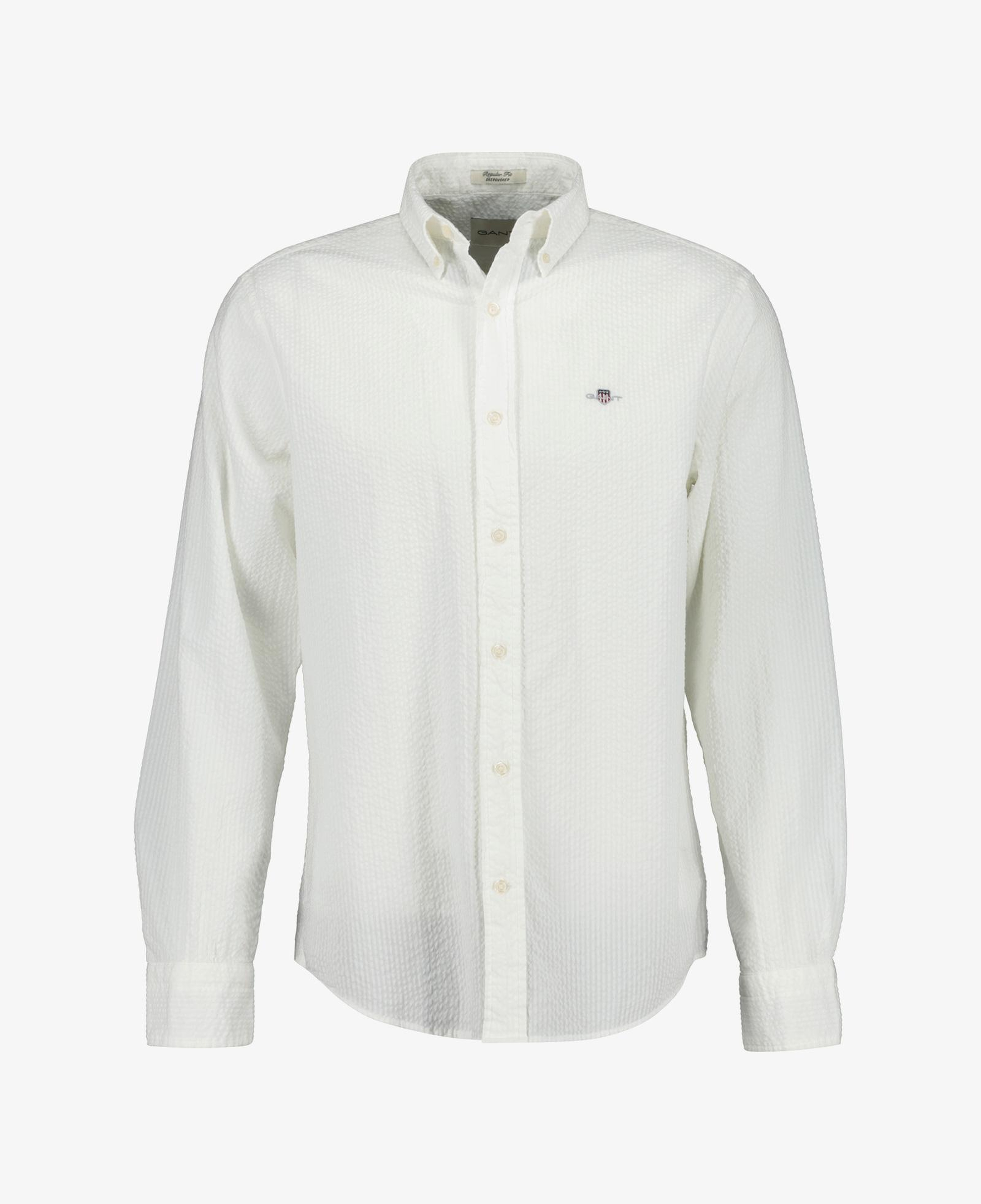GANT Erkek Beyaz Düğmeli Yaka Logolu Gömlek