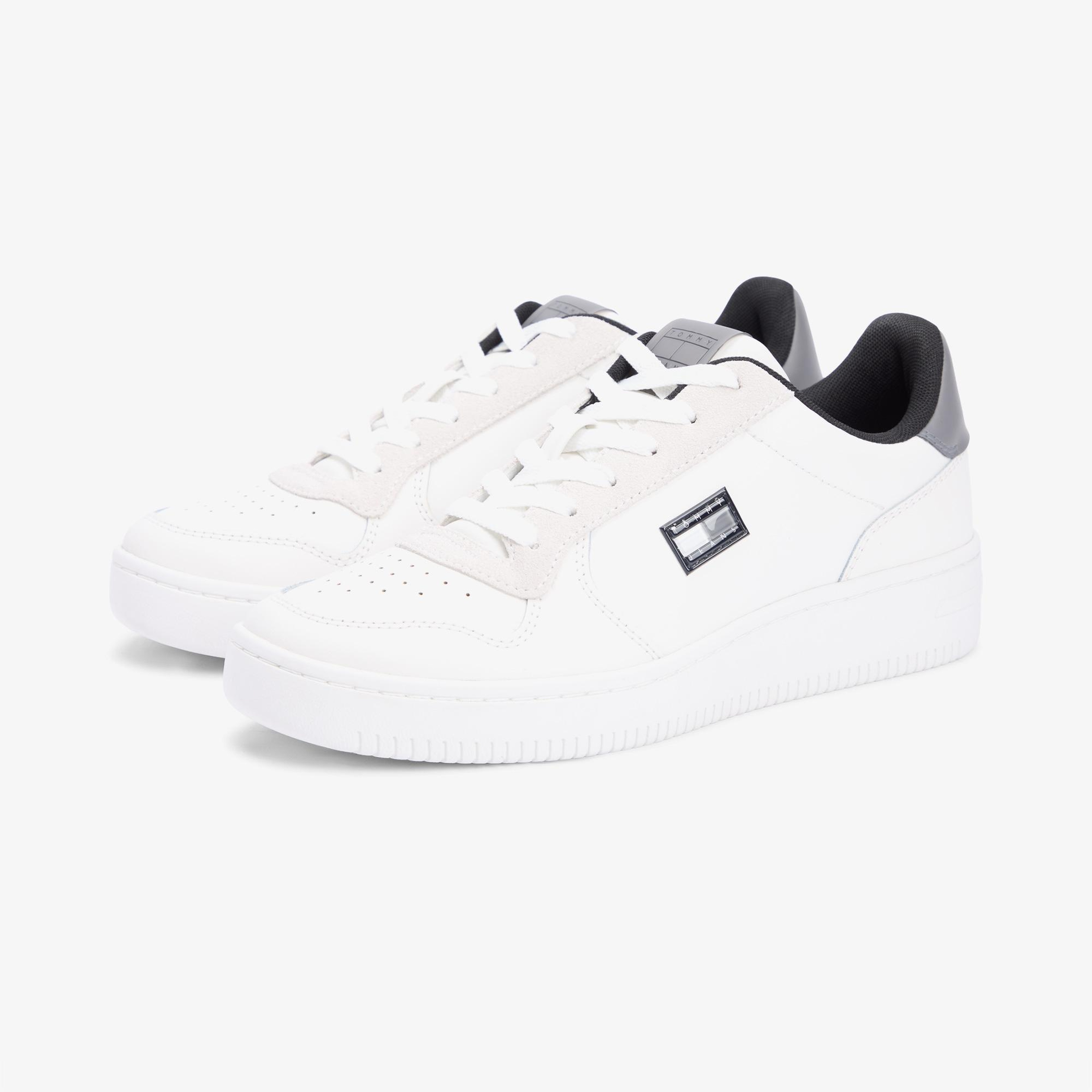 Tommy Hilfiger Retro Basket Erkek Beyaz Spor Ayakkabı