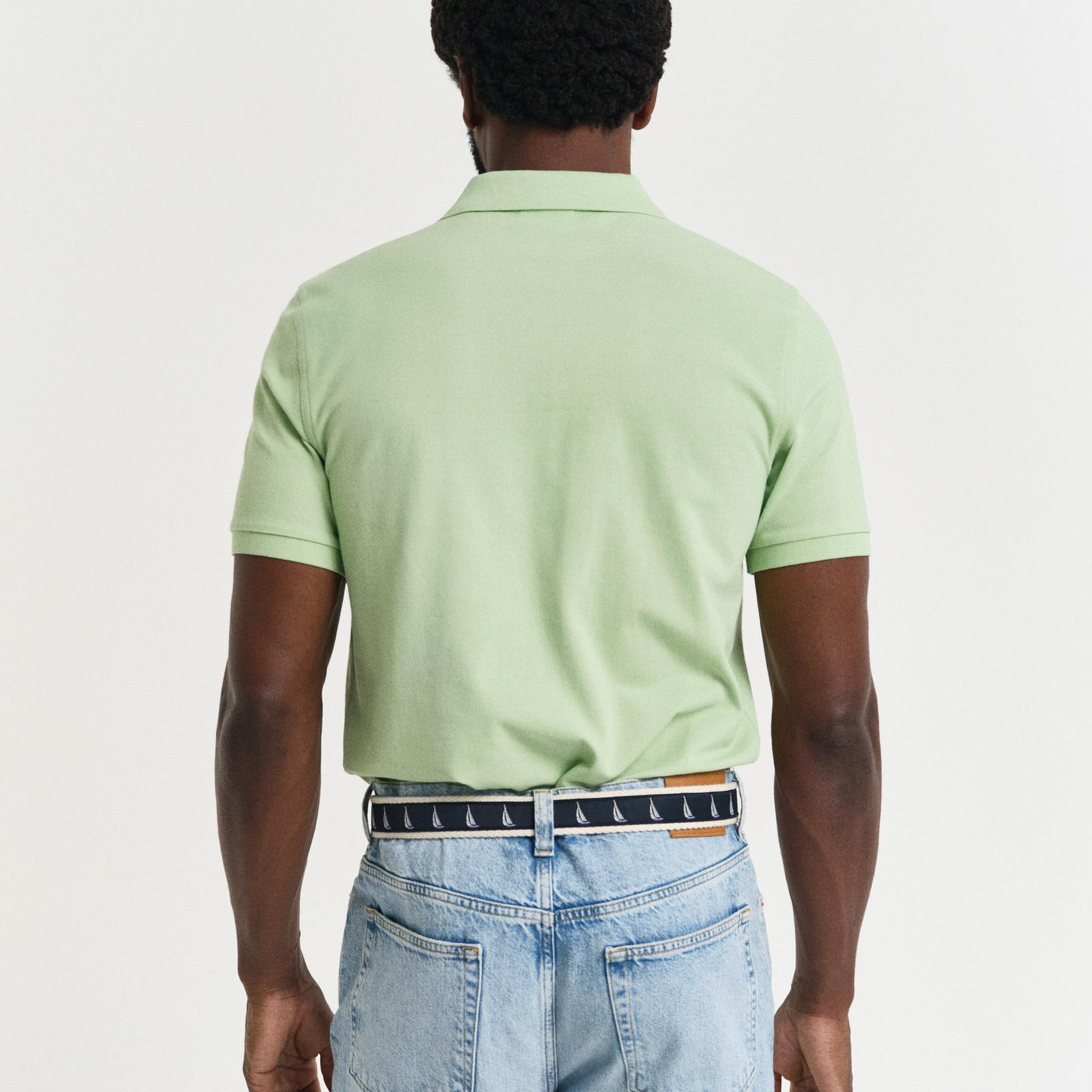 GANT Erkek Yeşil Regular Fit Polo