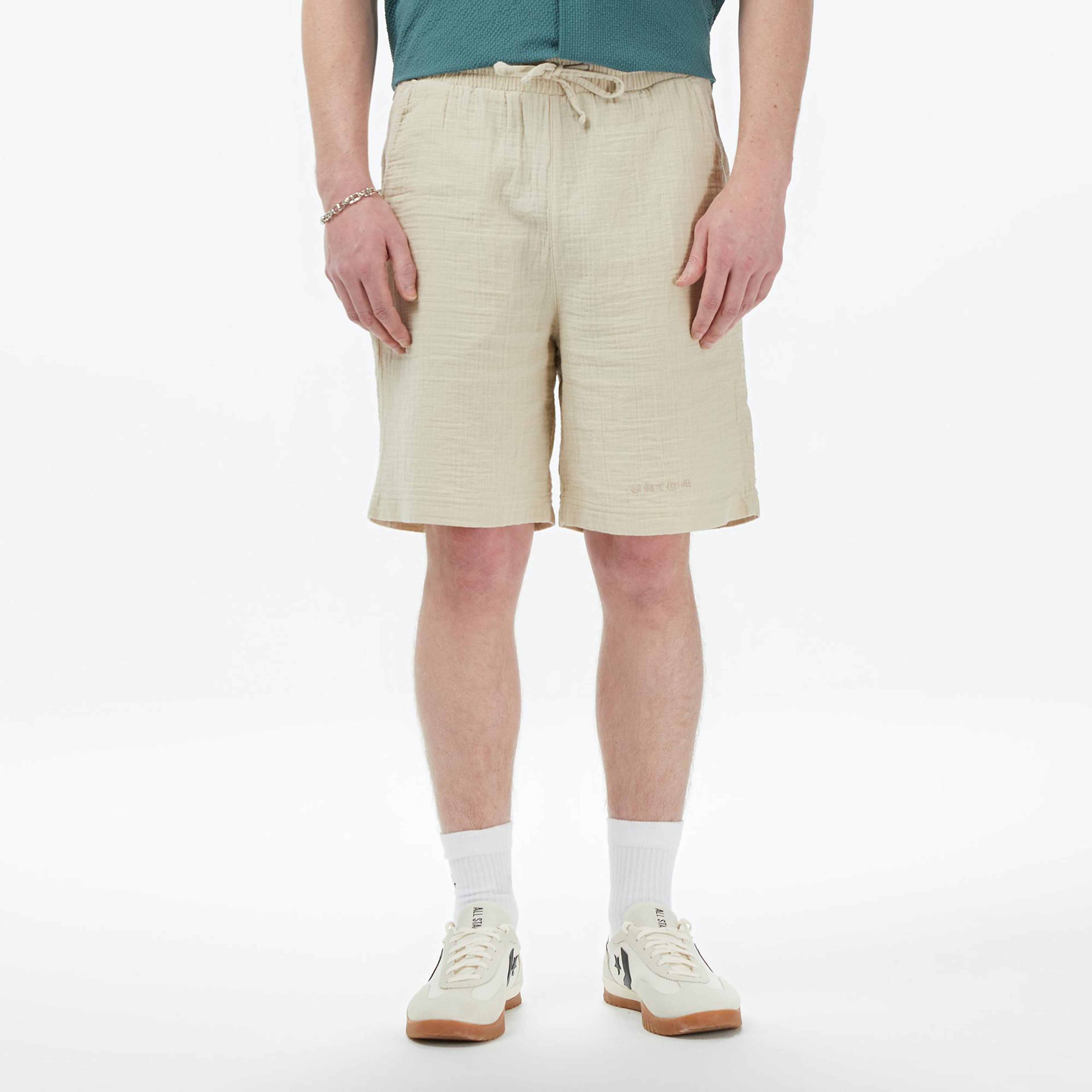 UNITED4 Regular Fit Erkek Krem Şort