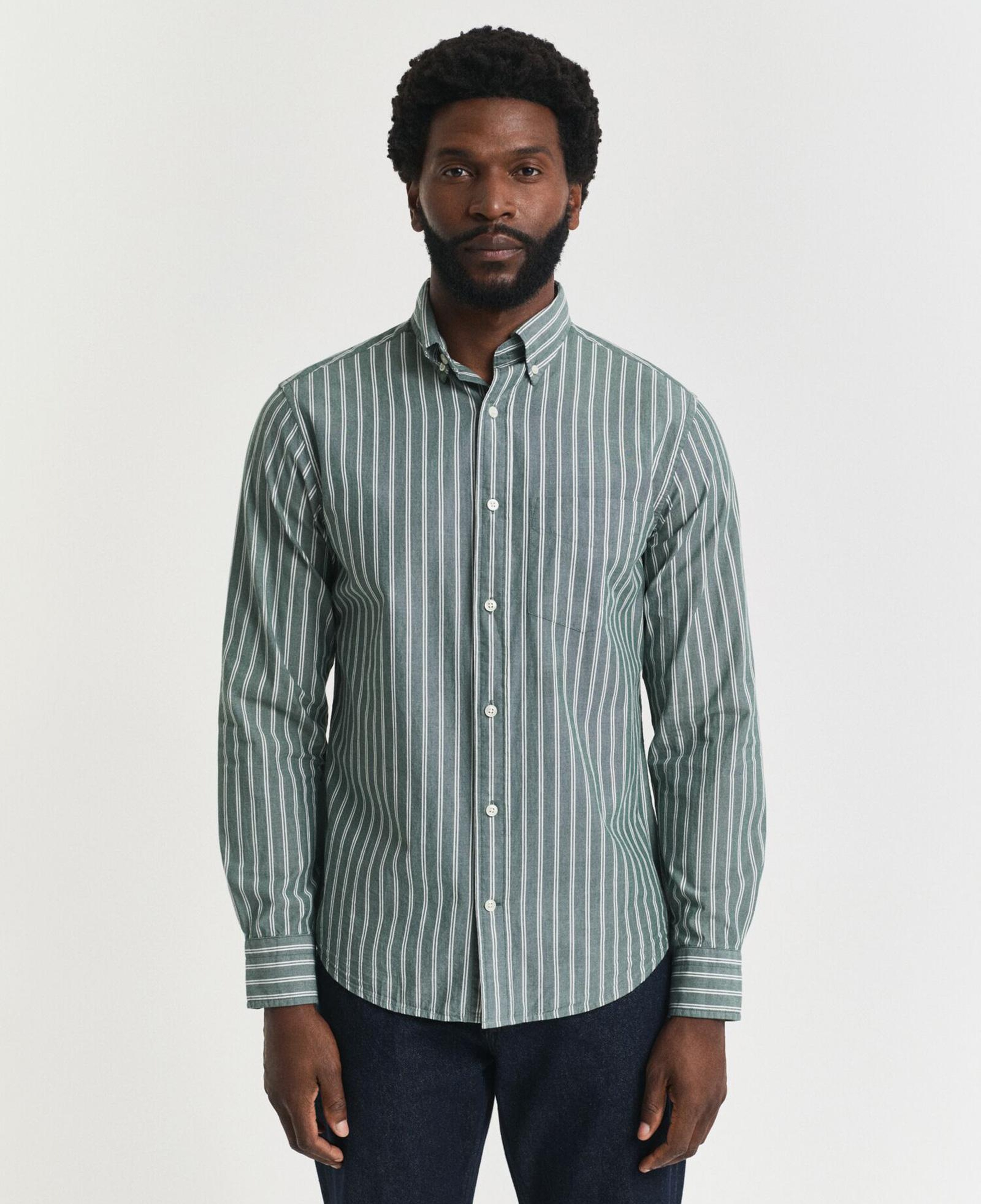 GANT Erkek Yeşil Regular Fit Düğmeli Gömlek