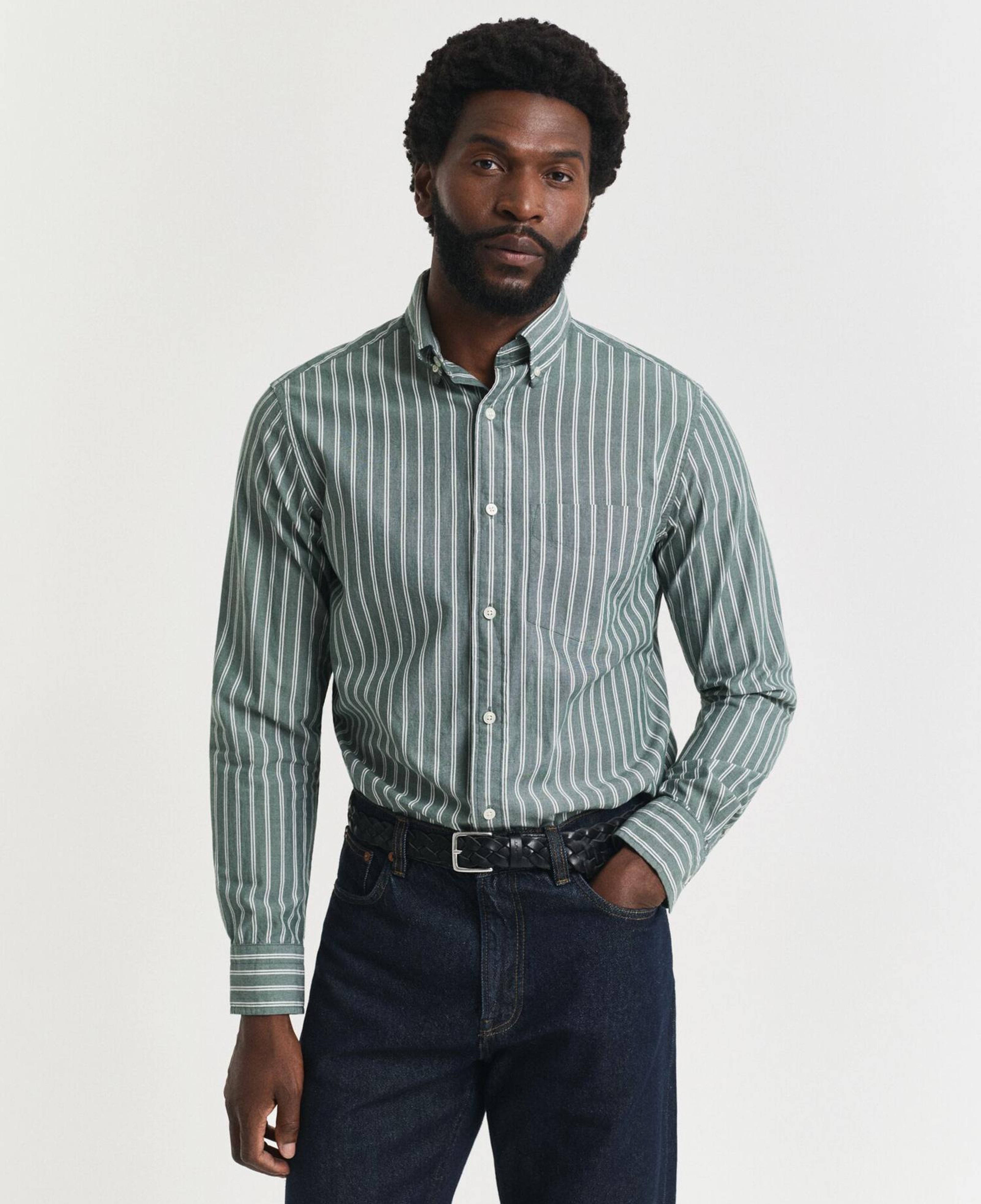 GANT Erkek Yeşil Regular Fit Düğmeli Gömlek