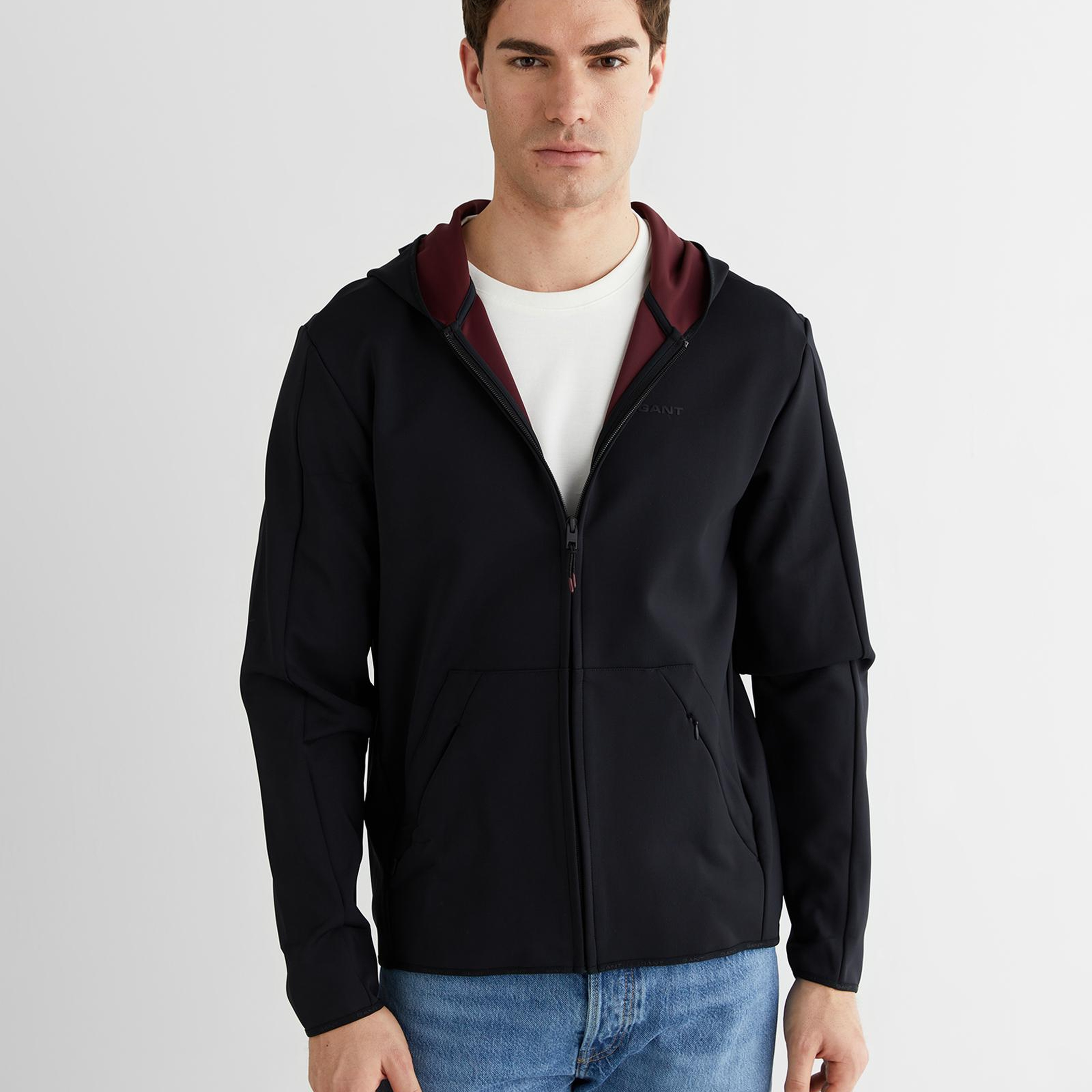 GANT Erkek Siyah Regular Fit Fermuarlı Ceket