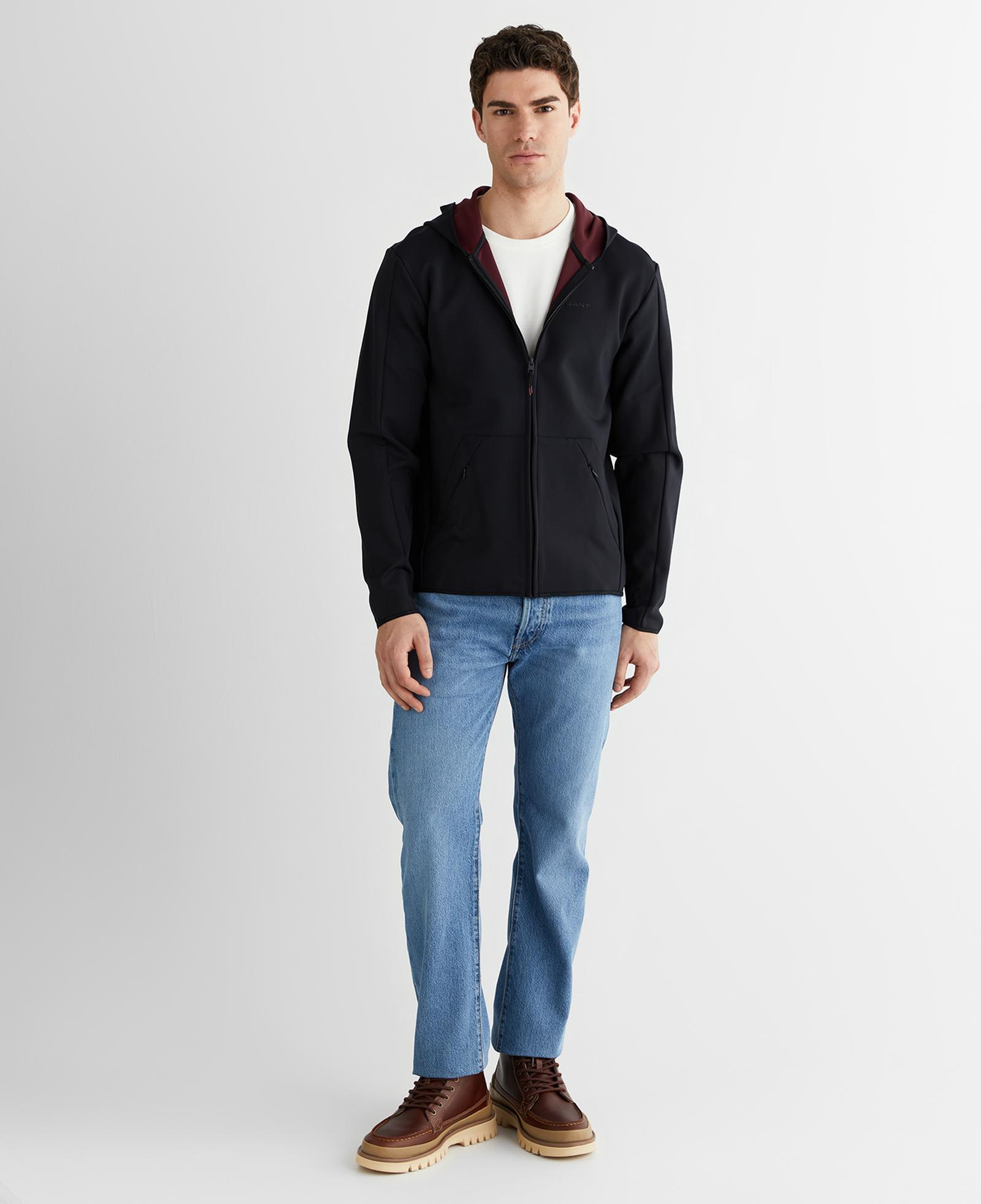 GANT Erkek Siyah Regular Fit Fermuarlı Ceket