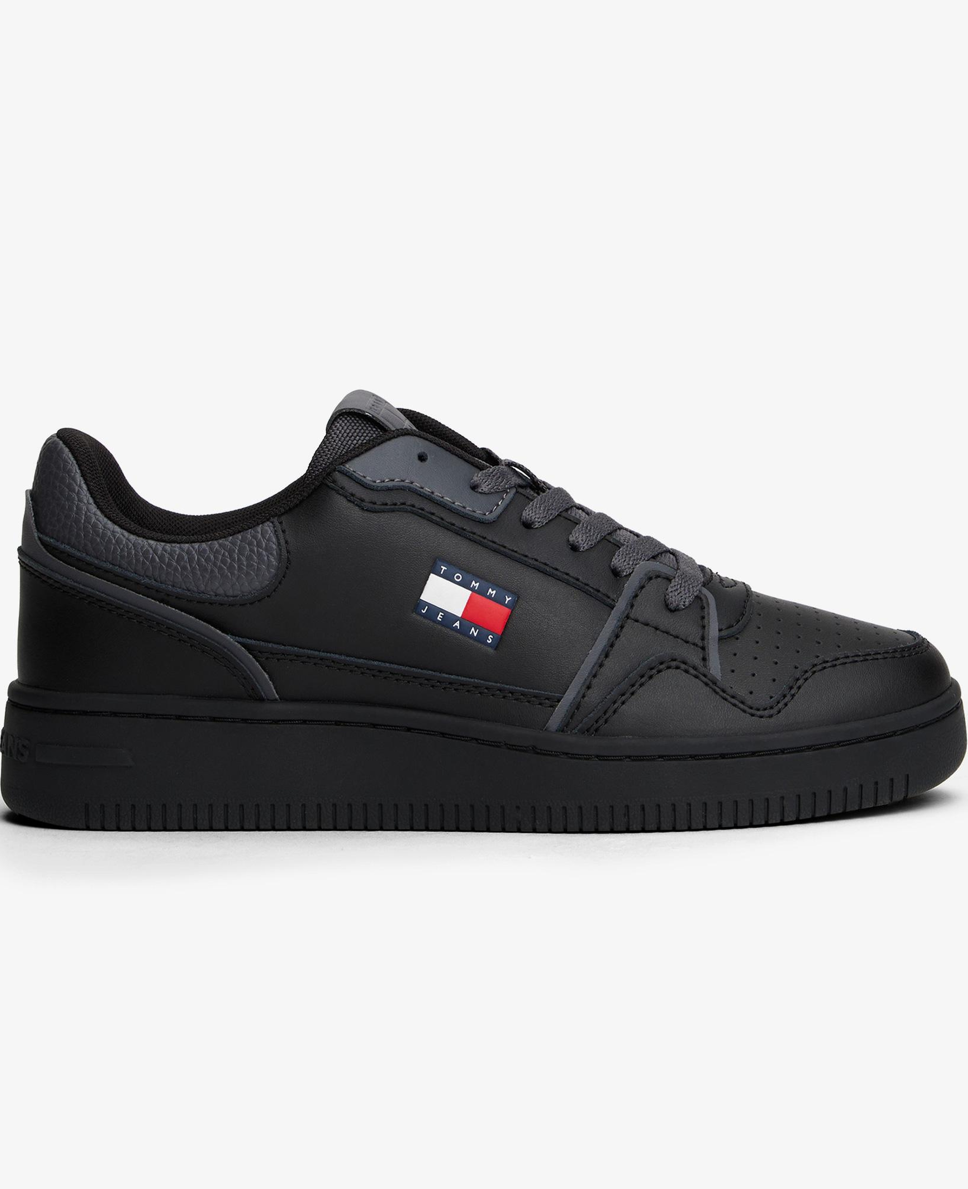 Tommy Jeans Retro Basket Kadın Siyah Spor Ayakkabı