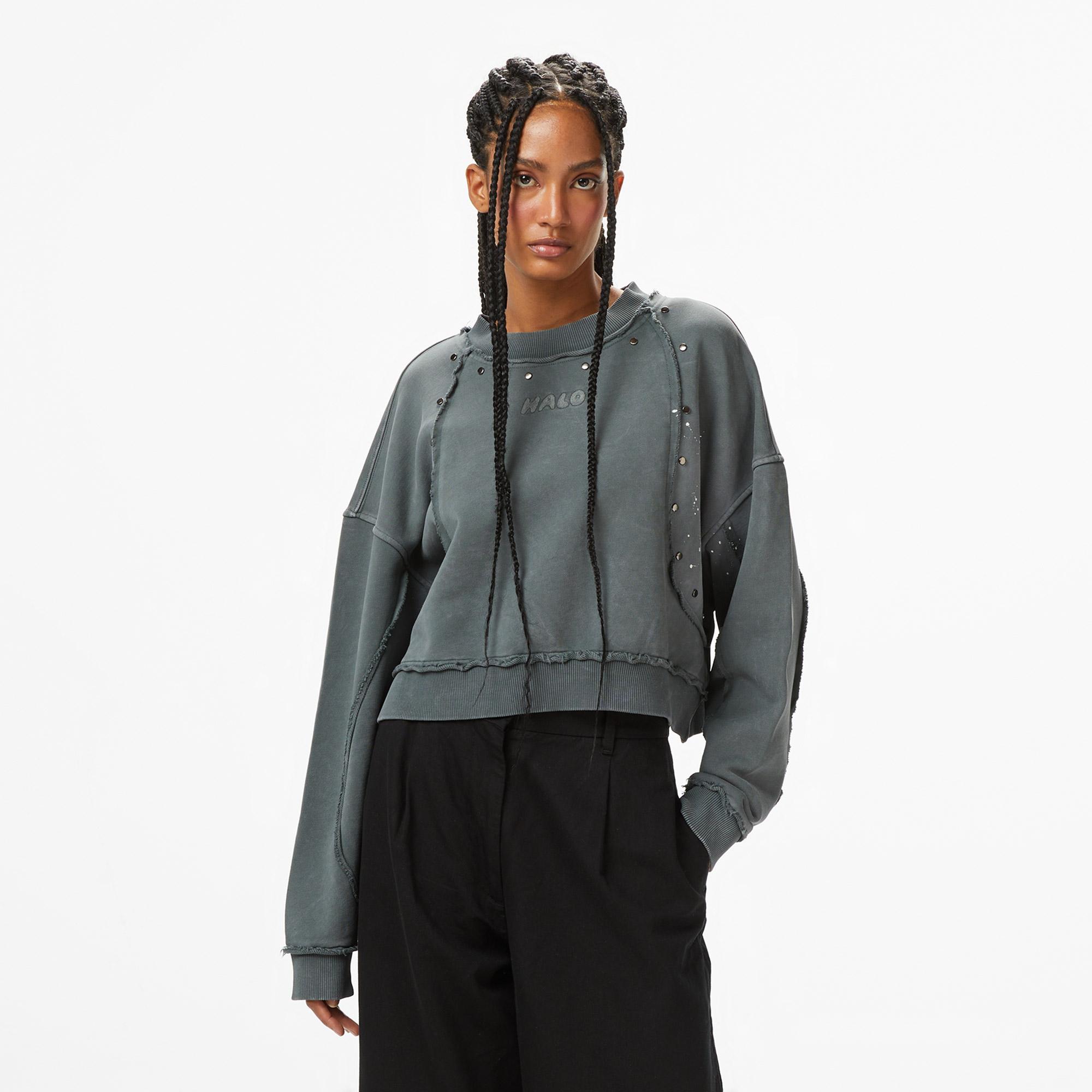 Les Benjamins Essentials 303 Kadın Gri Sweatshirt