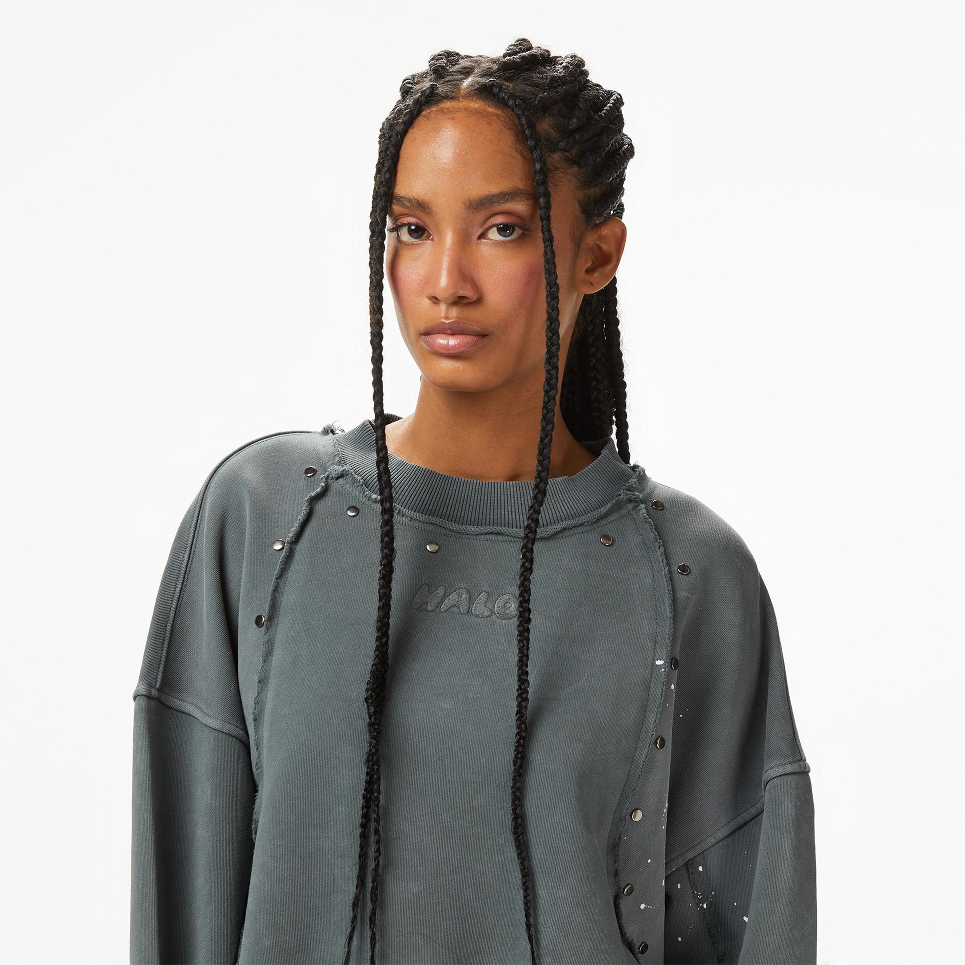 Les Benjamins Essentials 303 Kadın Gri Sweatshirt