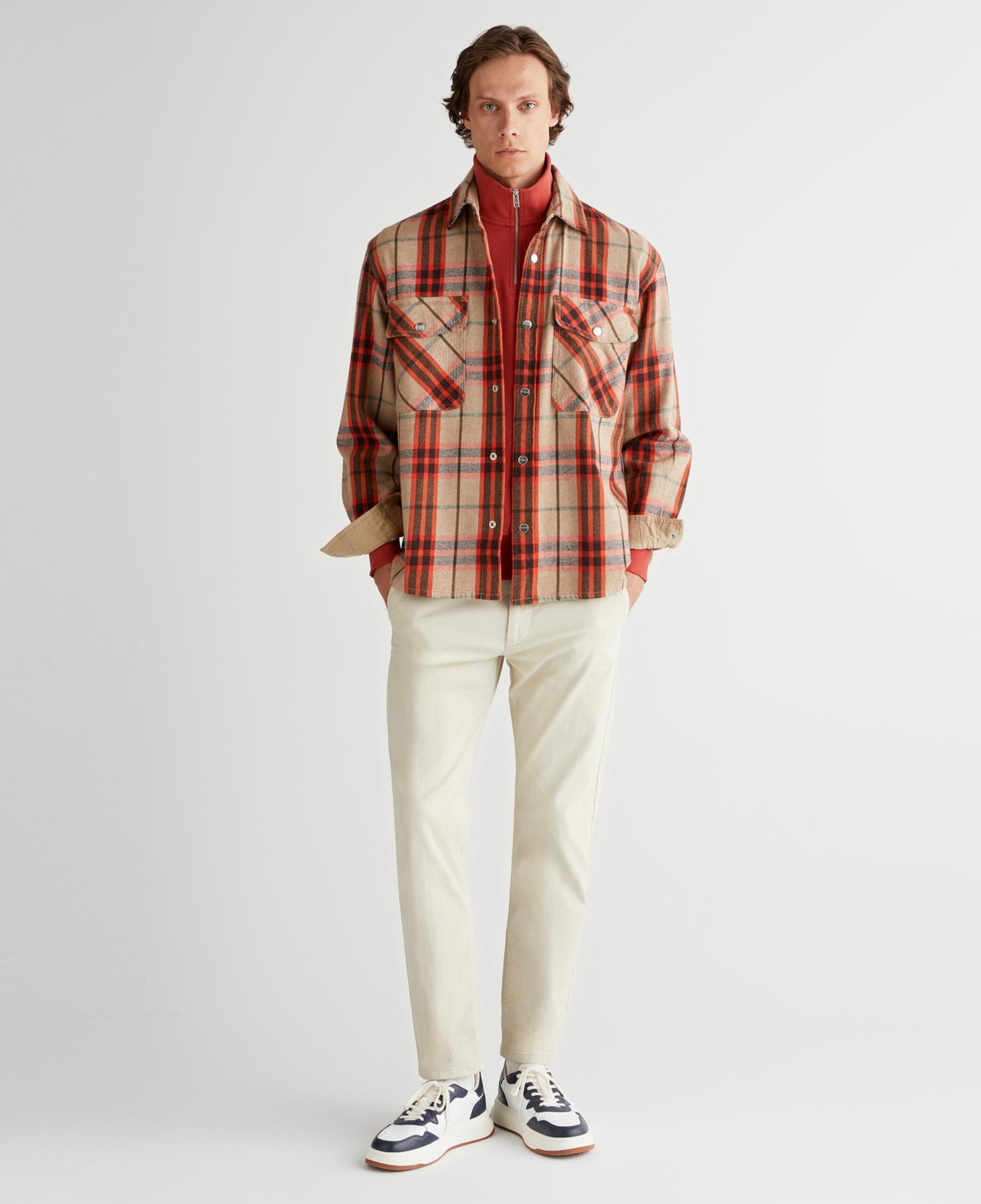 GANT Erkek Turuncu Relaxed Fit Bisiklet Yaka Gömlek