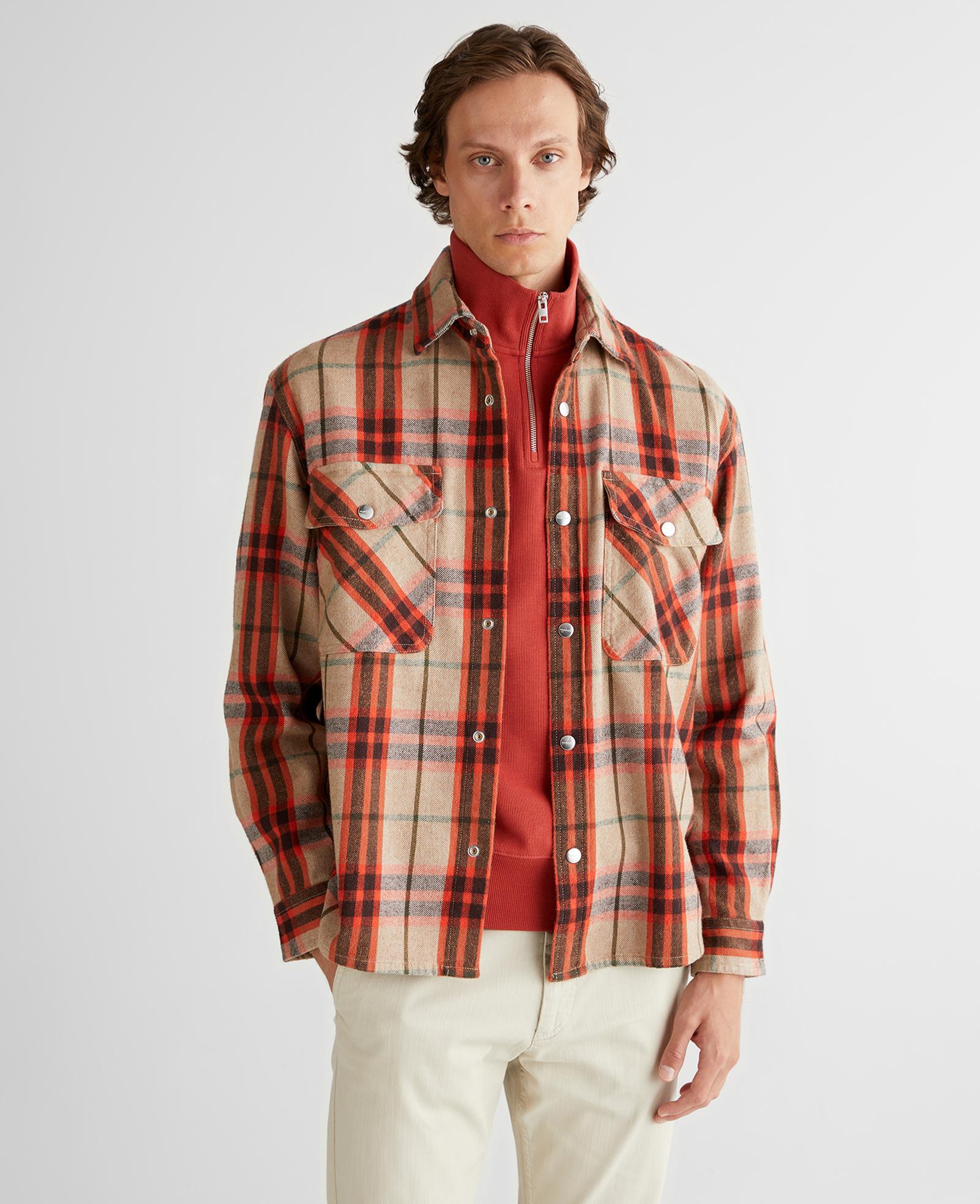 GANT Erkek Turuncu Relaxed Fit Bisiklet Yaka Gömlek