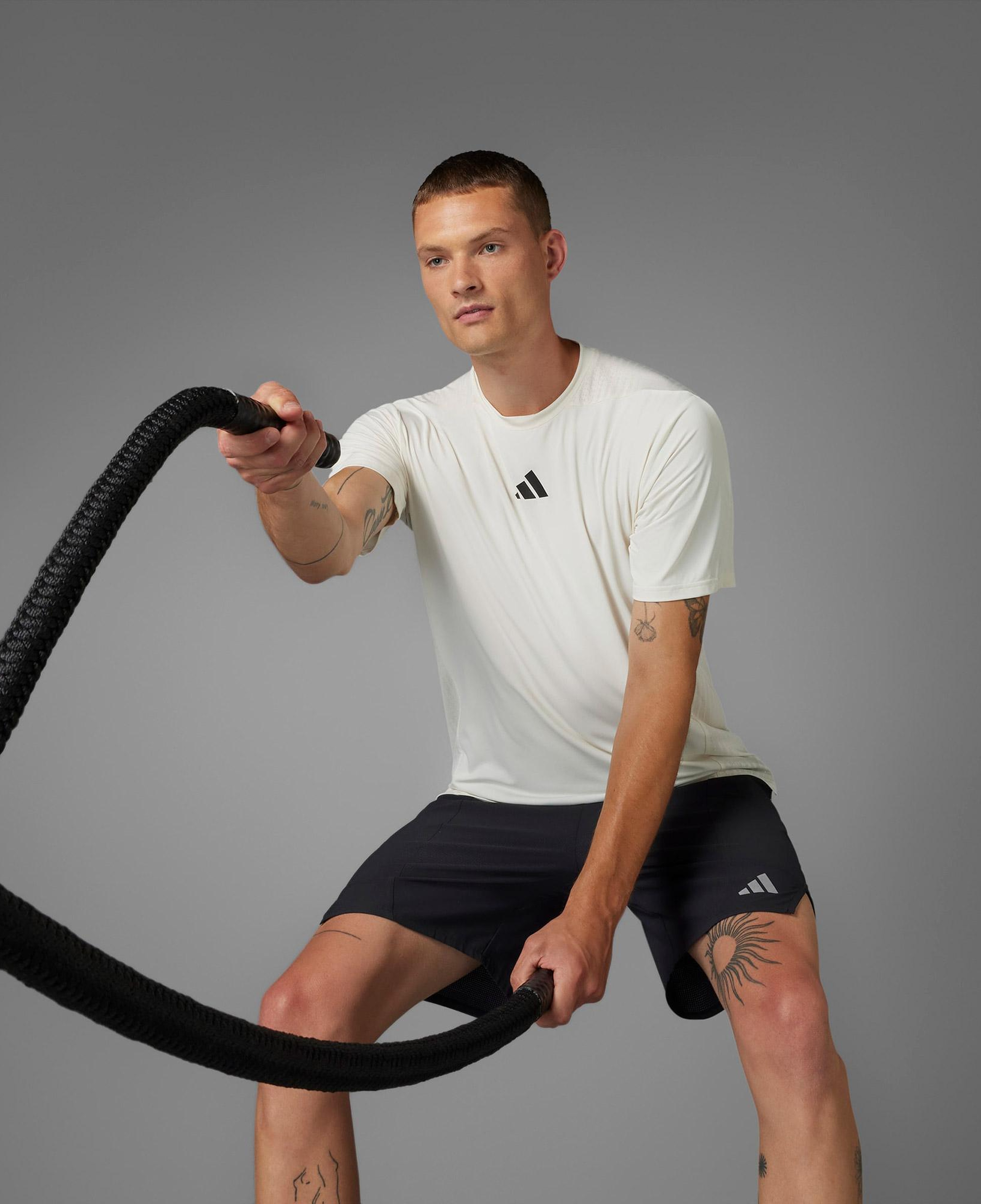 adidas Designed For Training intensity Erkek Beyaz Antrenman T-Shirt