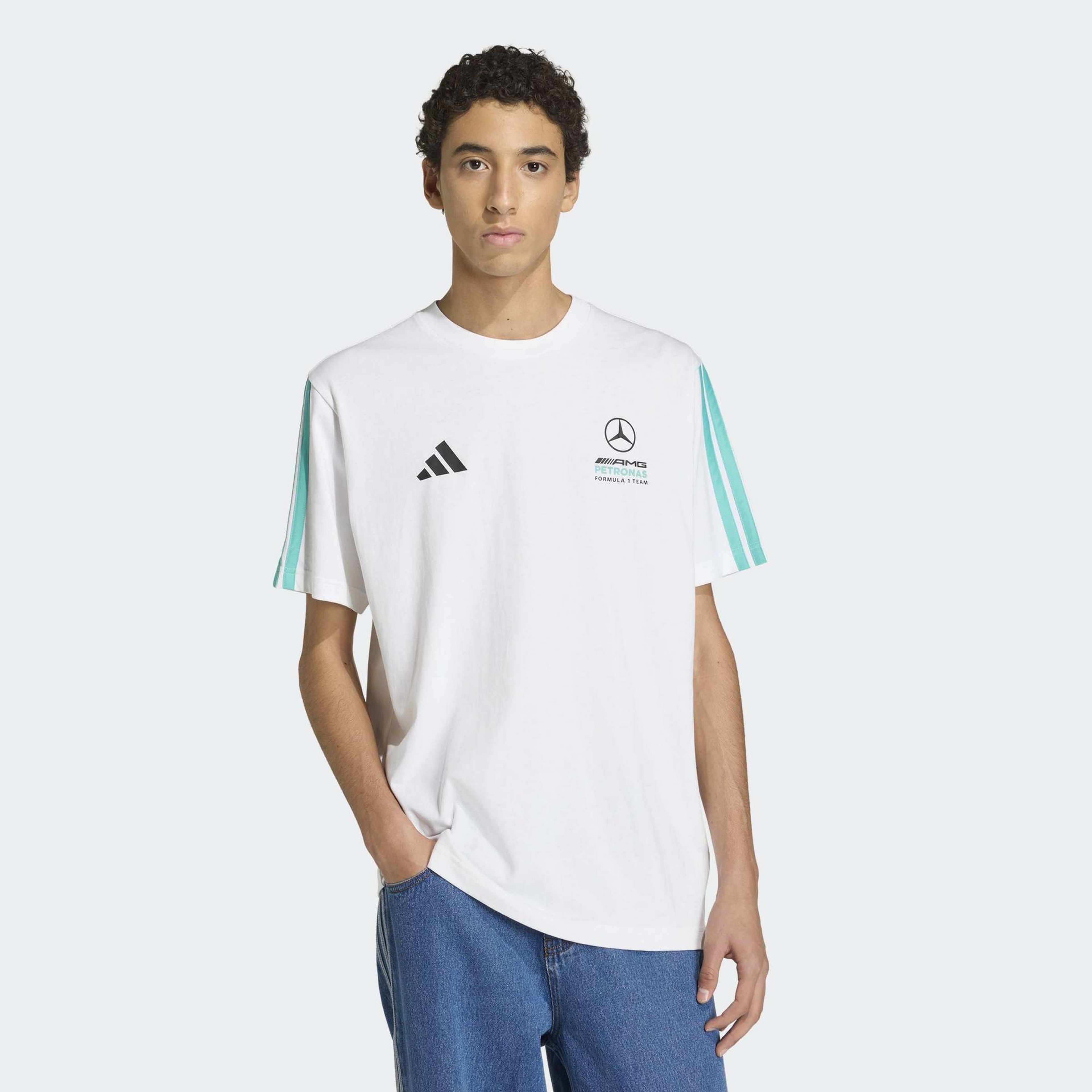 adidas Mercedes Amg Petronas Formula 1 Team Dna Erkek Beyaz T-Shirt