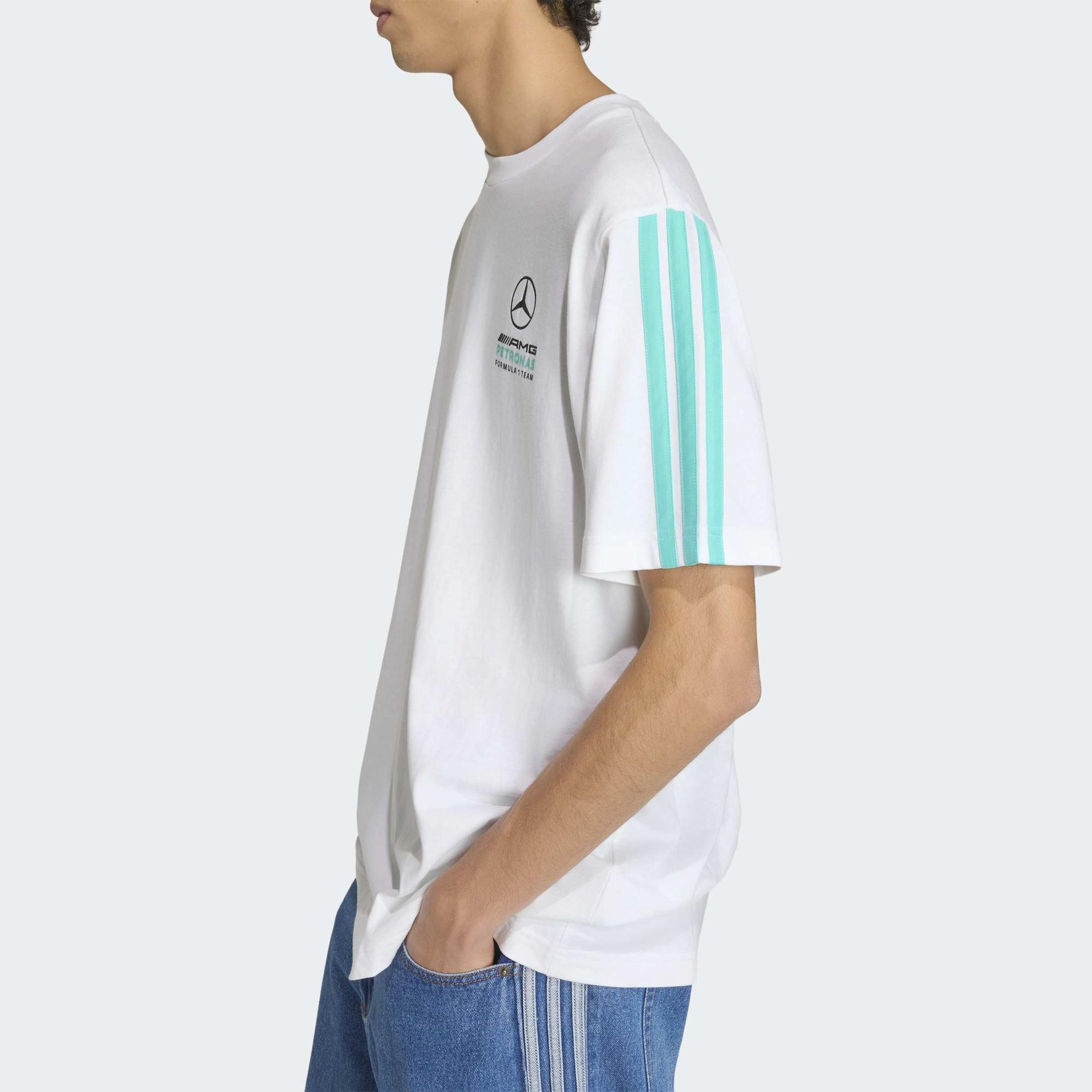 adidas Mercedes Amg Petronas Formula 1 Team Dna Erkek Beyaz T-Shirt