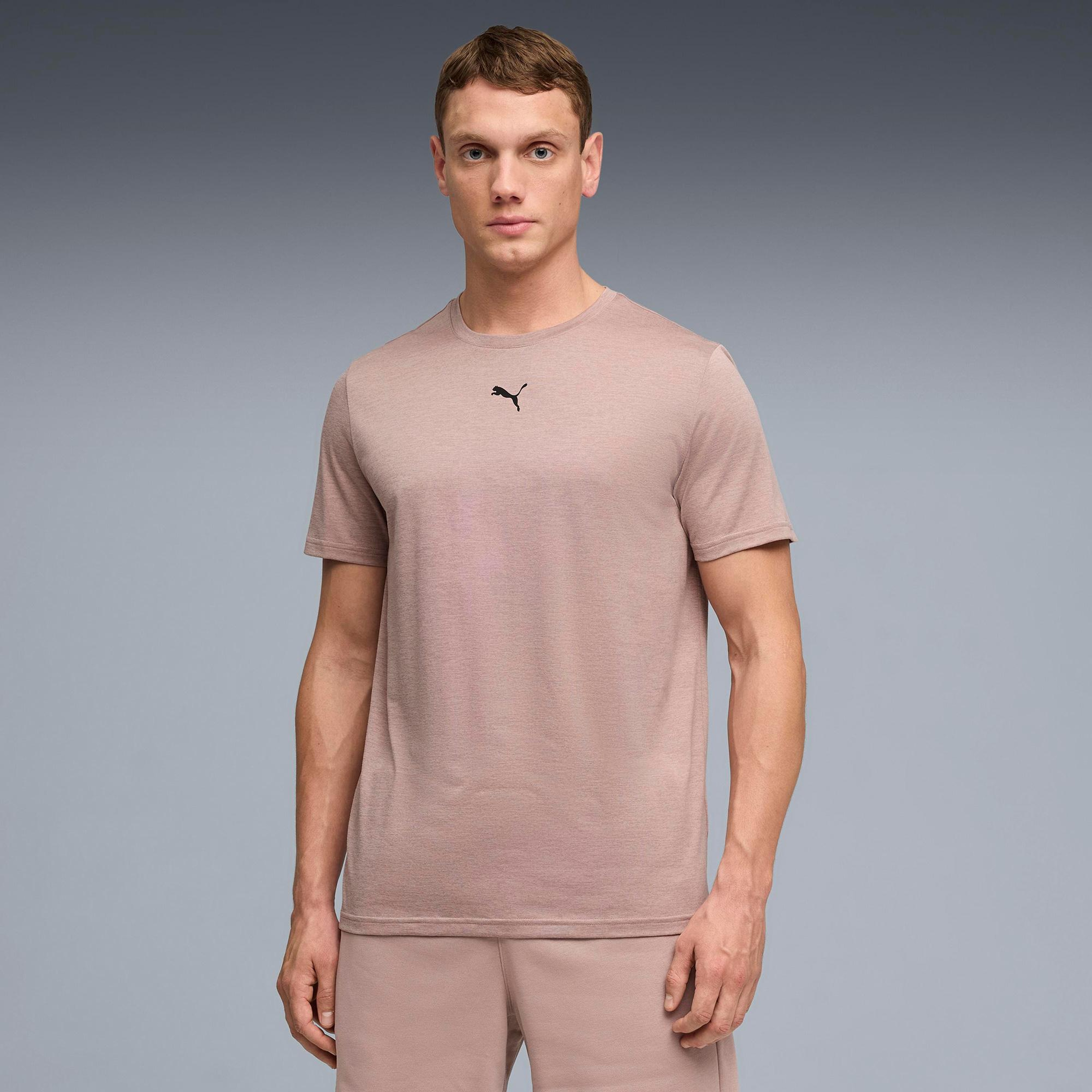 Puma Essentials Heather Cat Erkek Krem Antrenman T-Shirt