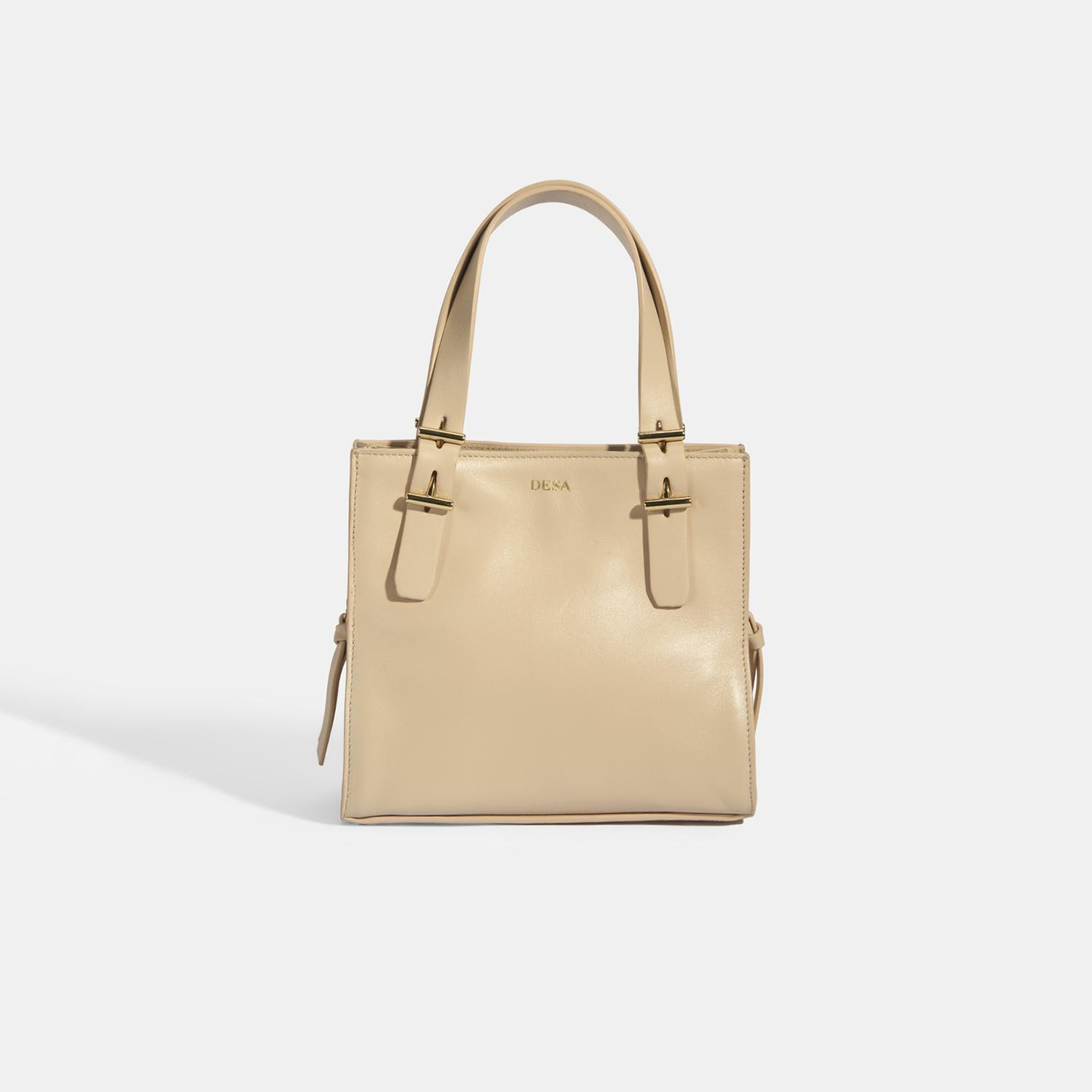 Kadın Bej Deri Omuz Çantası