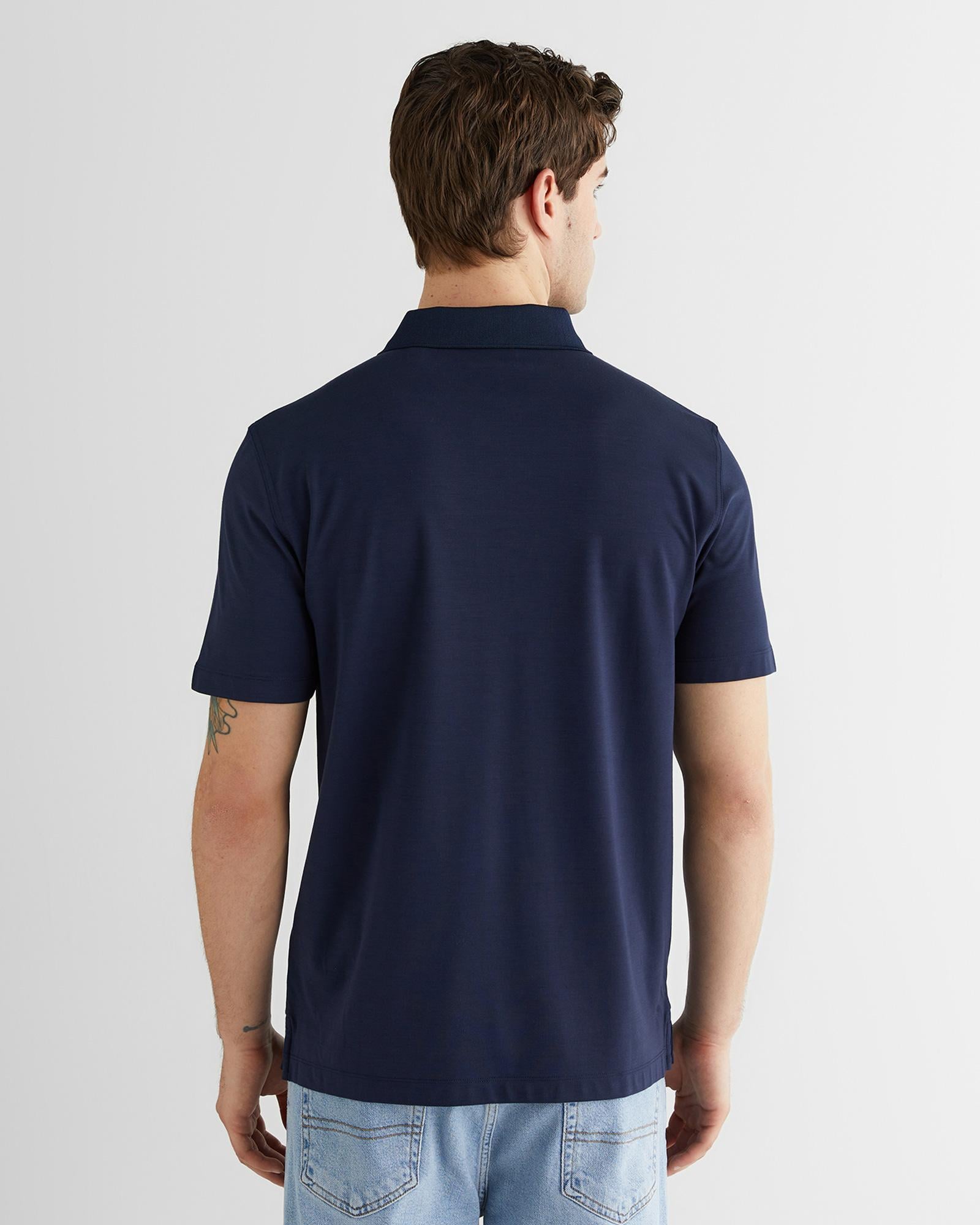 GANT Erkek Lacivert Regular Fit Logolu Polo Yaka T-Shirt