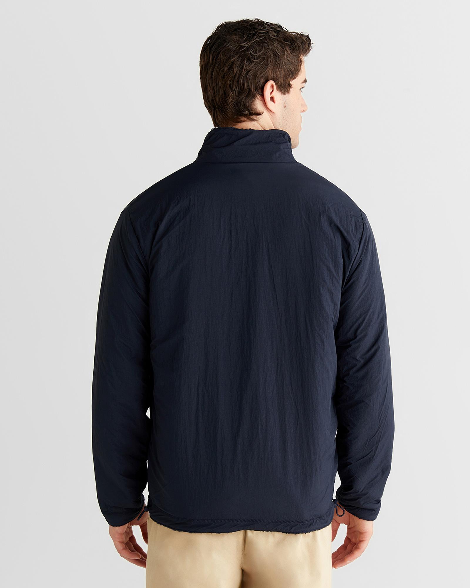 GANT Erkek Lacivert Fermuarlı Çift Taraflı Polar Sweatshirt