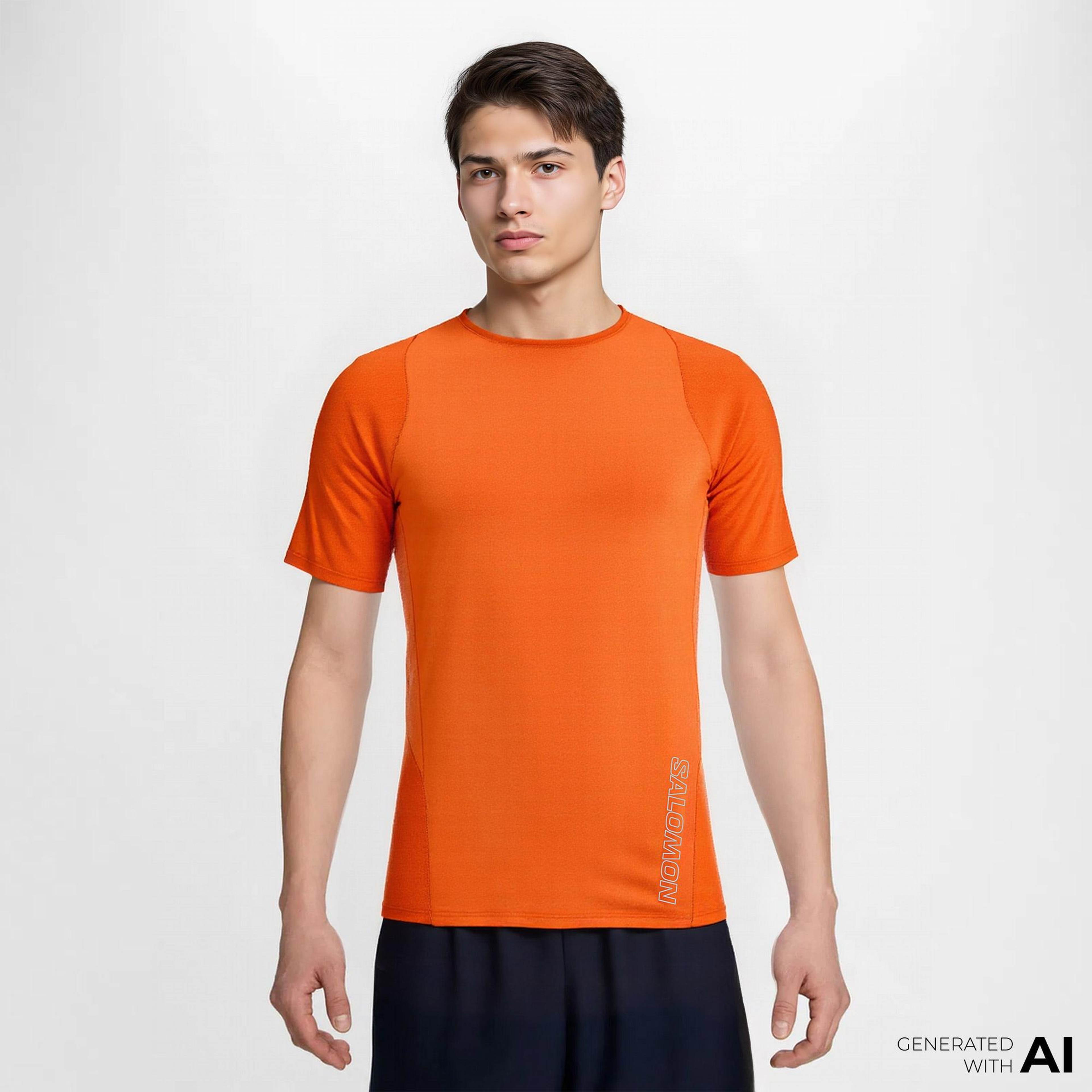 Salomon Sense Aero Erkek Turuncu Koşu T-Shirt