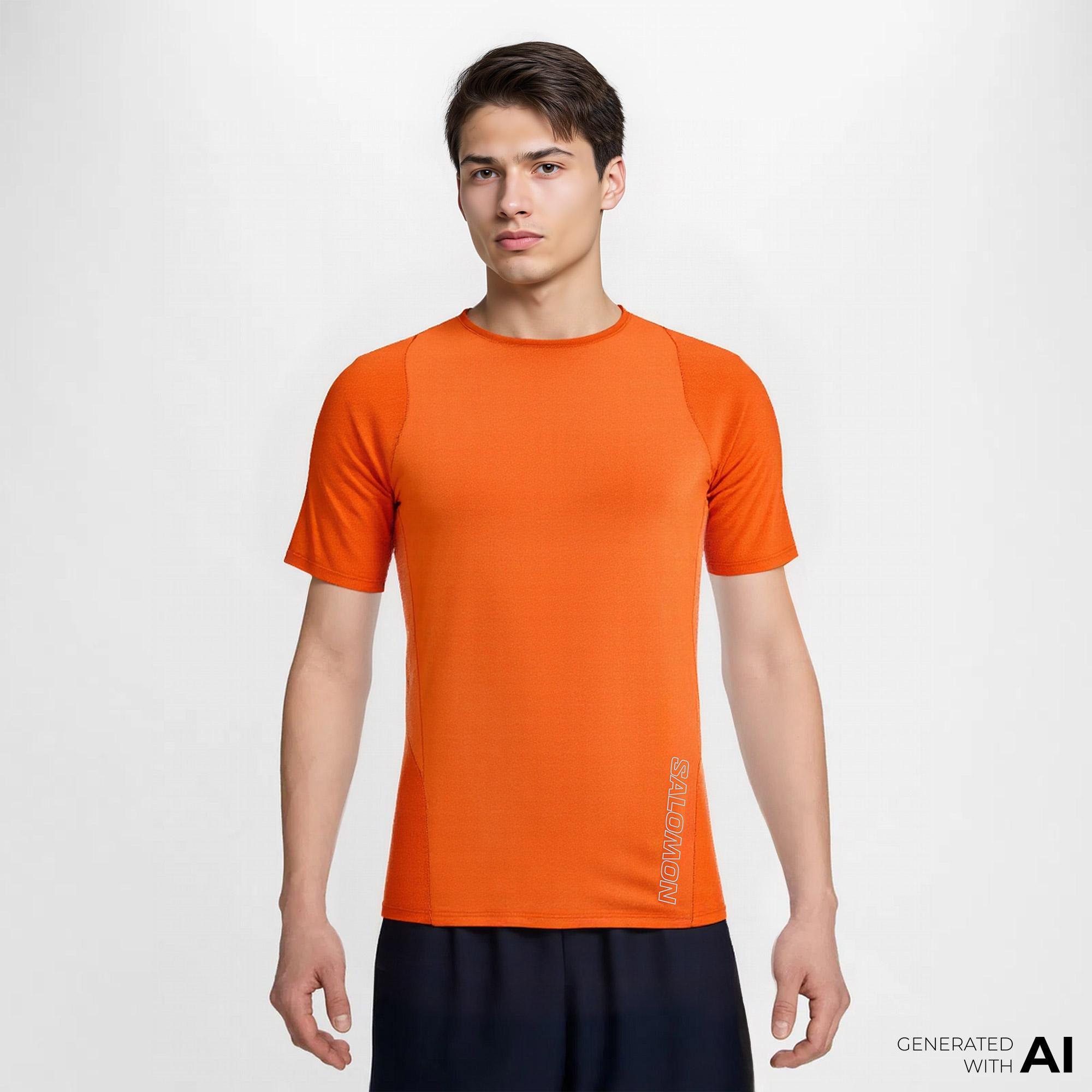 Salomon Sense Aero Erkek Turuncu Koşu T-Shirt