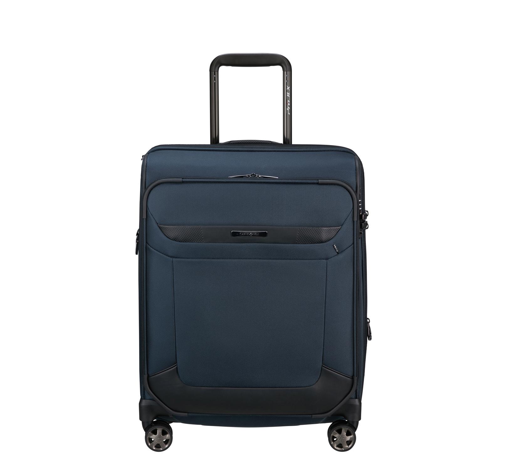 Samsonite Lacivert Pro-Dlx-6 Spinner - Körüklü 4 Tekerlekli Kabin Boy Valiz 55 cm