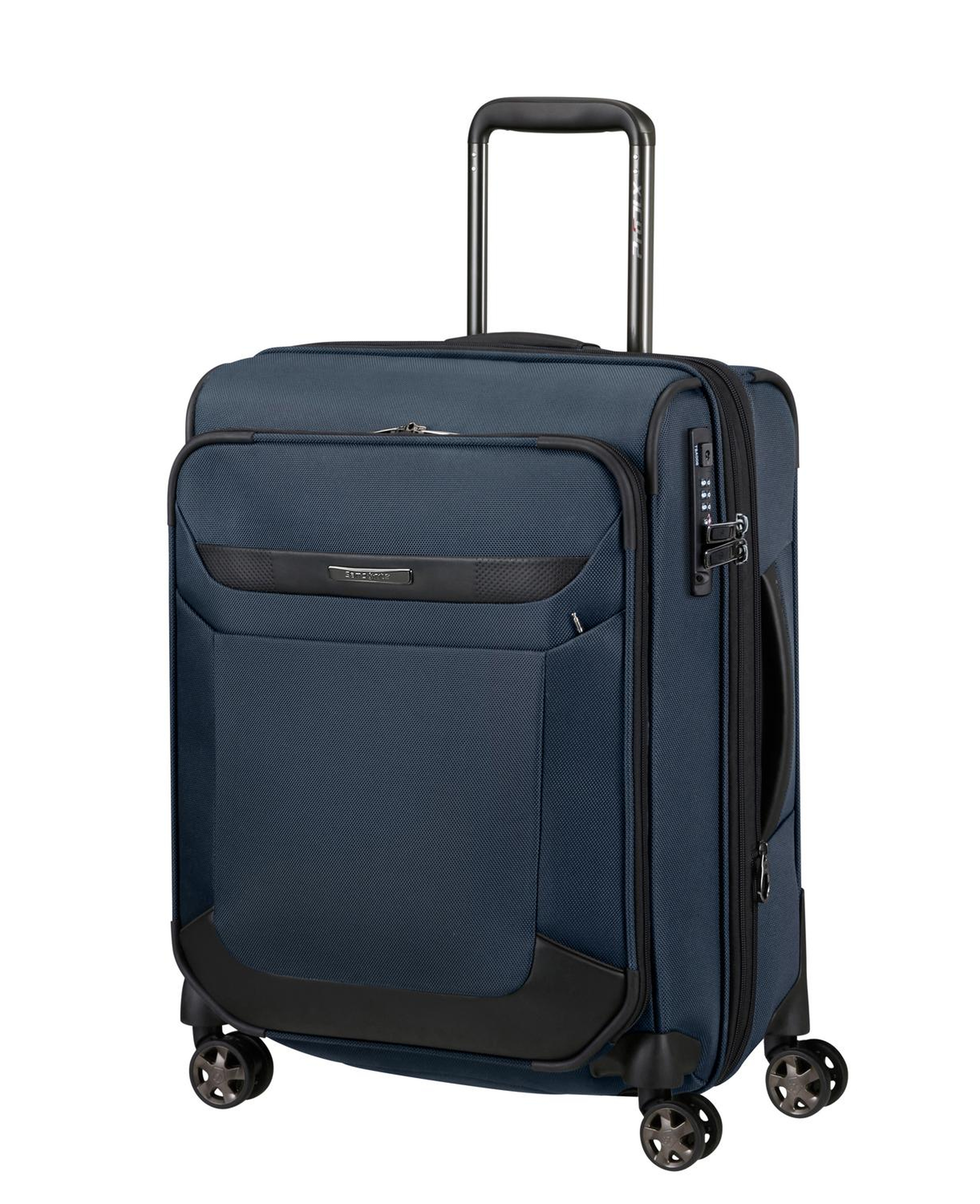 Samsonite Lacivert Pro-Dlx-6 Spinner - Körüklü 4 Tekerlekli Kabin Boy Valiz 55 cm