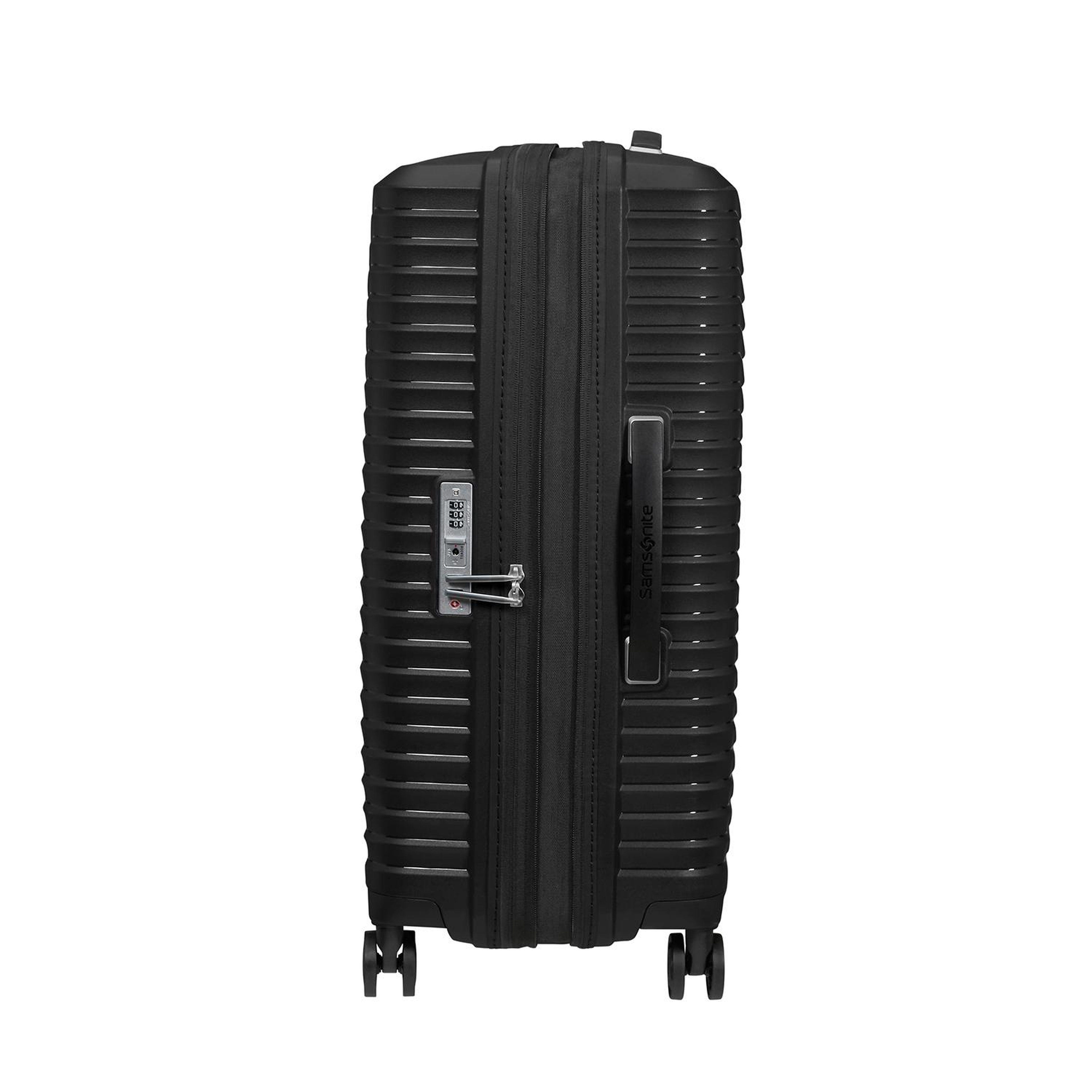 Samsonite Siyah Spinner Upscape Körüklü 4 Tekerlekli 68 cm Orta Boy Valiz
