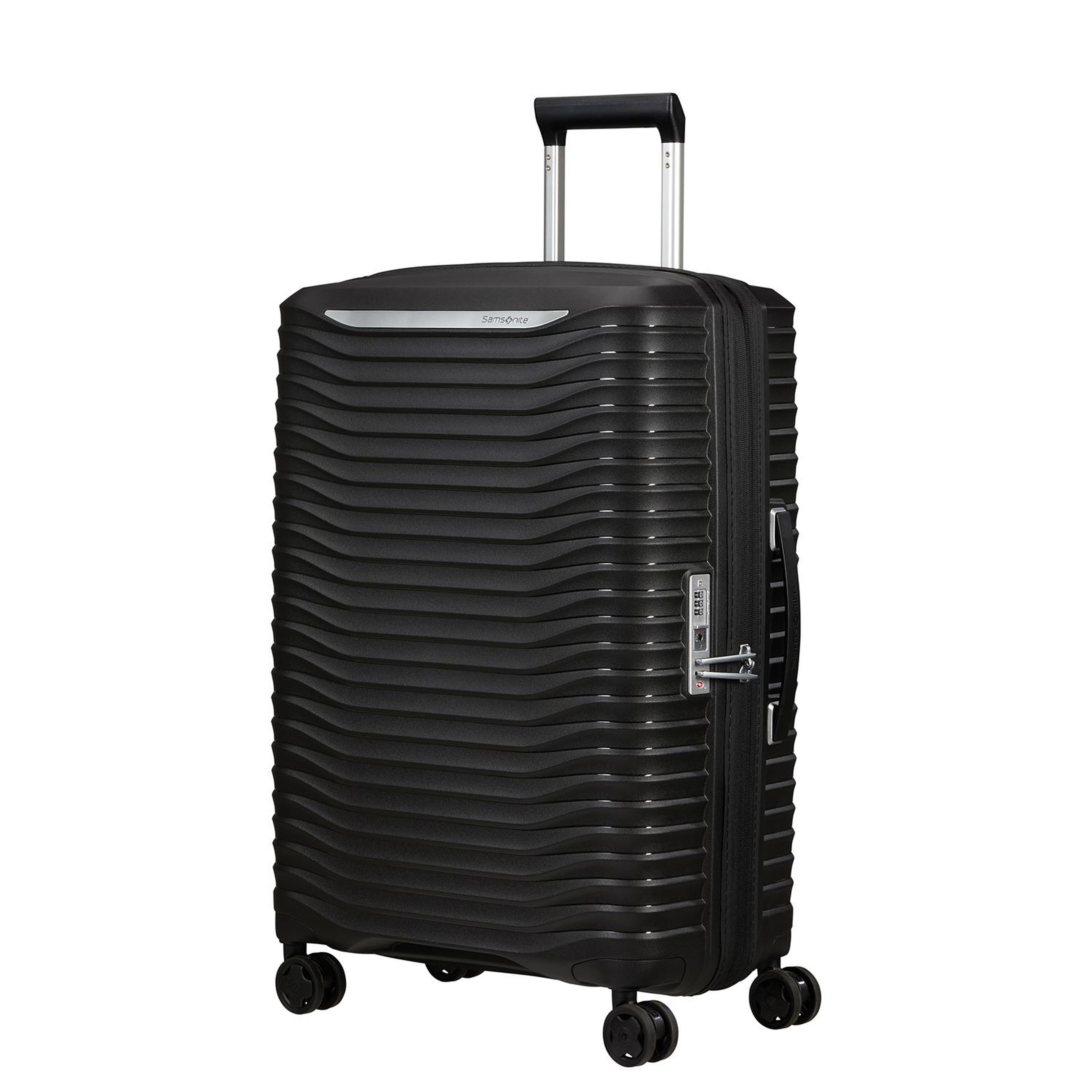 Samsonite Siyah Spinner Upscape Körüklü 4 Tekerlekli 68 cm Orta Boy Valiz