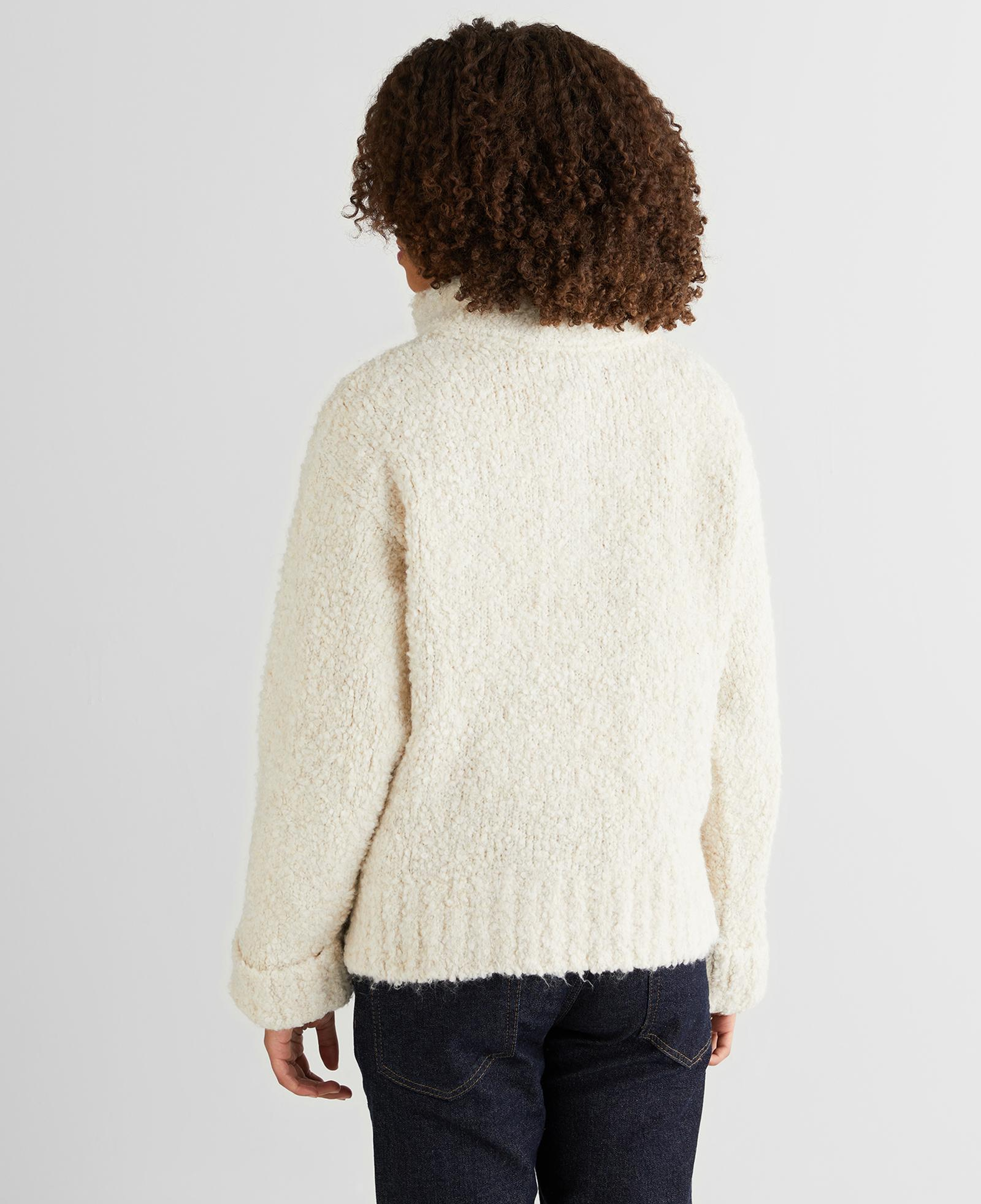 GANT Kadın Krem Relaxed Fit Yarım Fermuarlı Triko