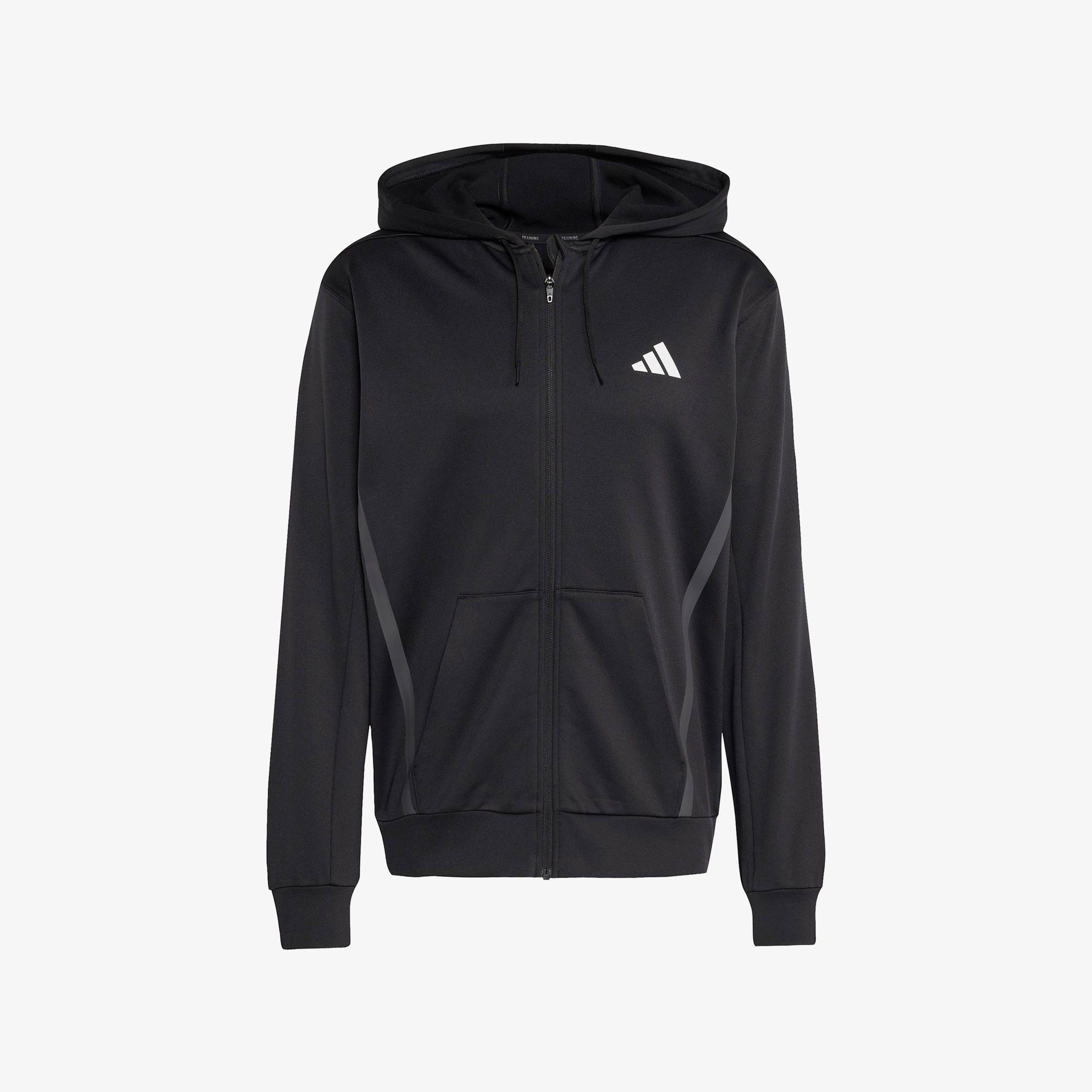 adidas Game & Go Team issue Full Zip Erkek Siyah Antrenman Eşofman Üstü
