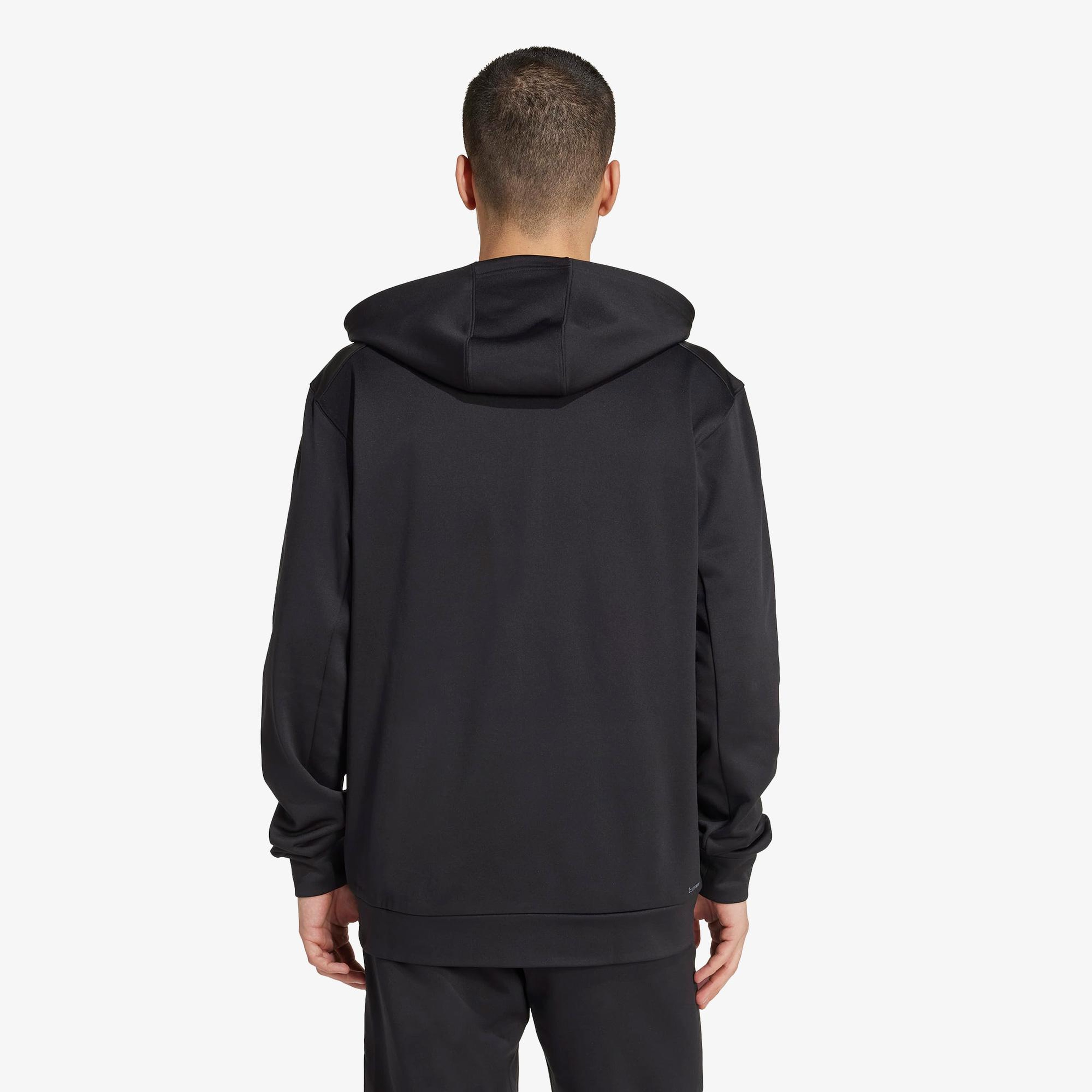 adidas Game & Go Team issue Full Zip Erkek Siyah Antrenman Eşofman Üstü