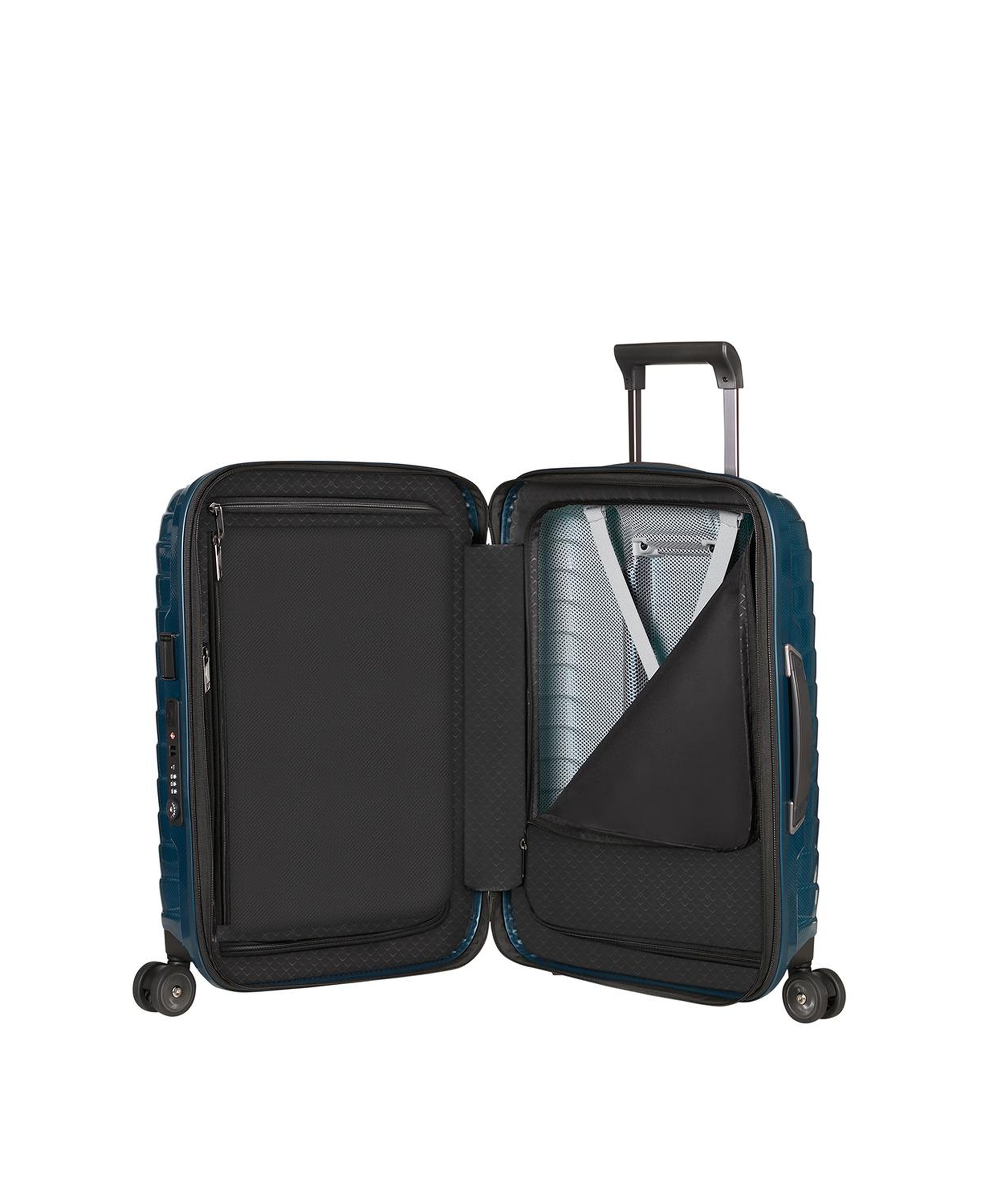 Samsonite Lacivert Proxis - Spinner 4 Tekerlekli Körüklü Kabin Boy Valiz 55cm