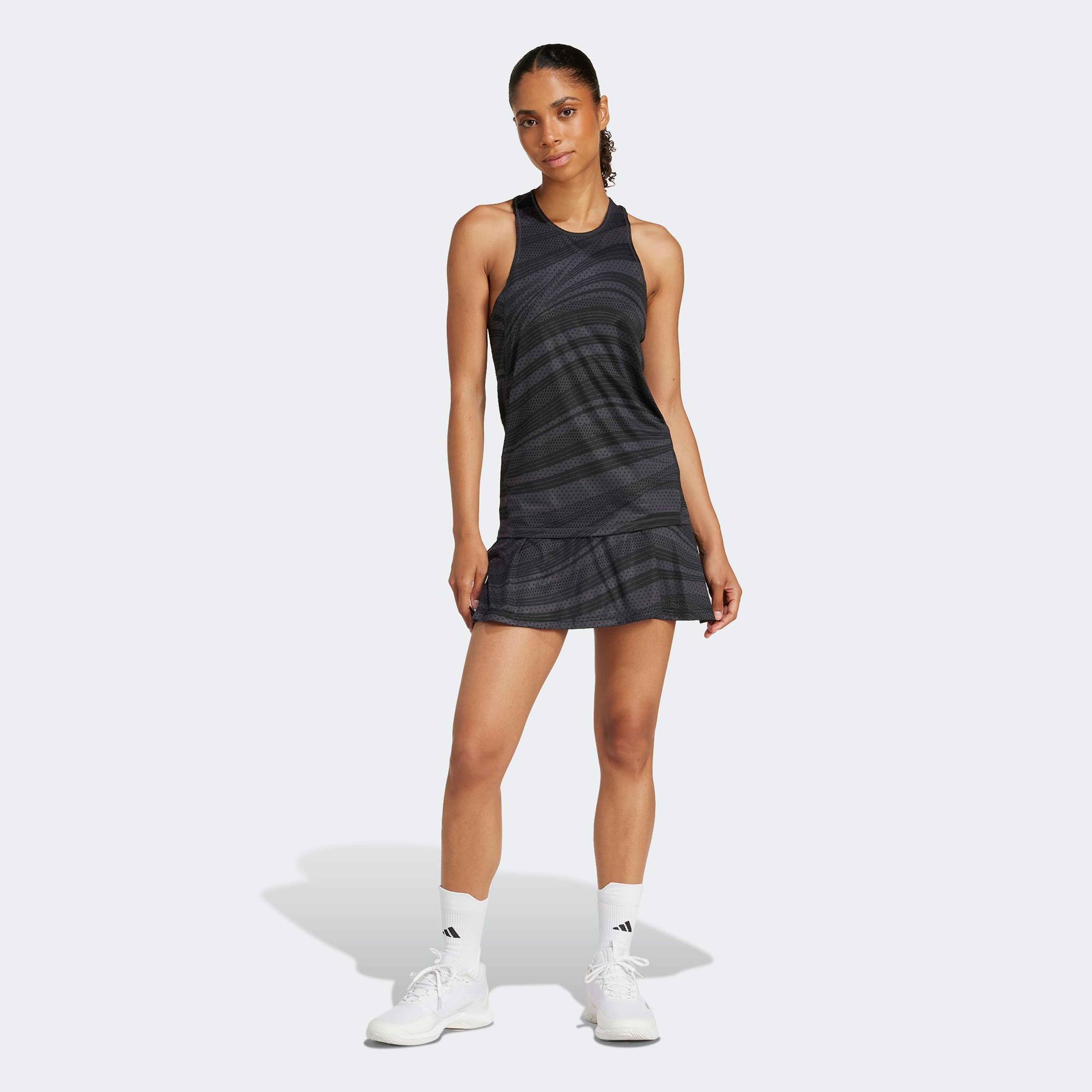 adidas Club Graphskirt Kadın Gri Tenis Eteği